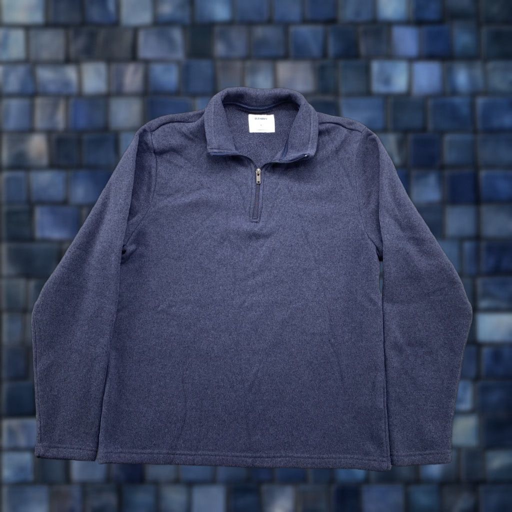 Old Navy Old Navy Mens Blue 1/4 Zip Fleece Sweater Jacket XL Size US XL / EU 56 / 4 - 1 Thumbnail