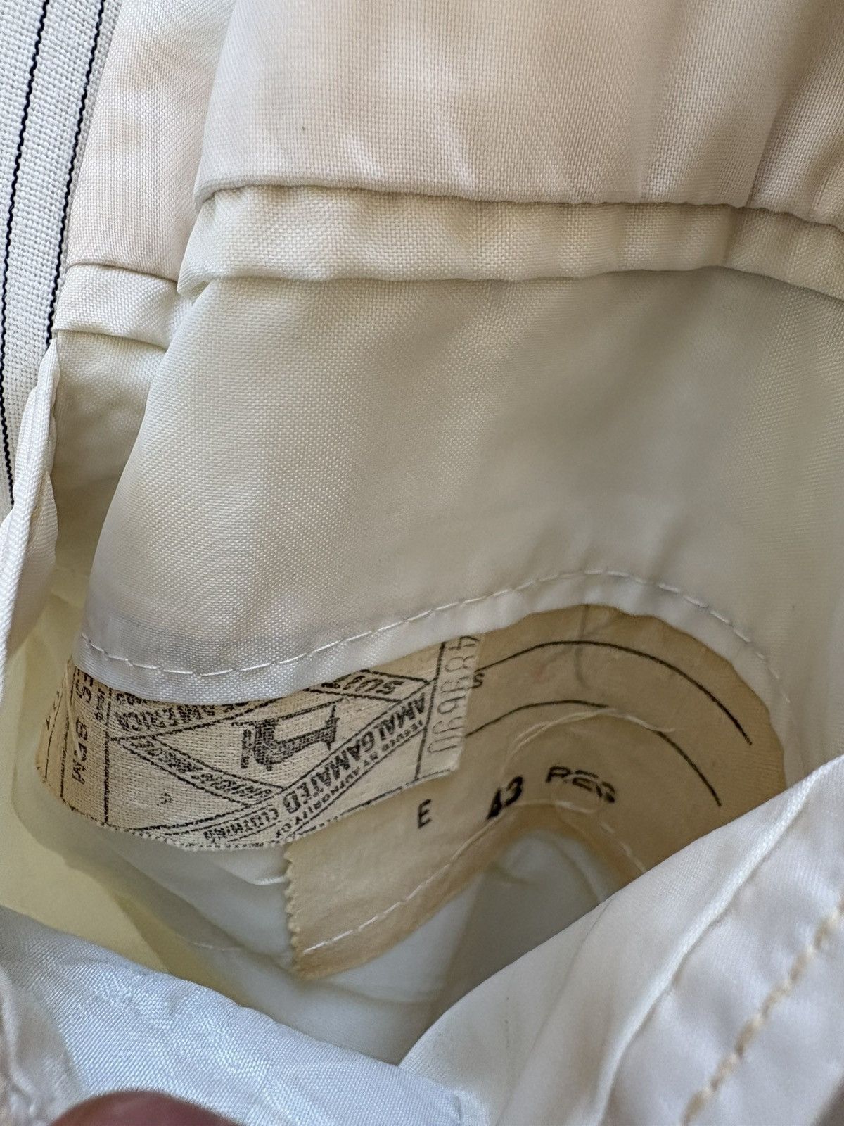 After Six After Six Vintage 40s Pinstripe White Dinner Jacket Tux 43R Size 42R - 6 Thumbnail