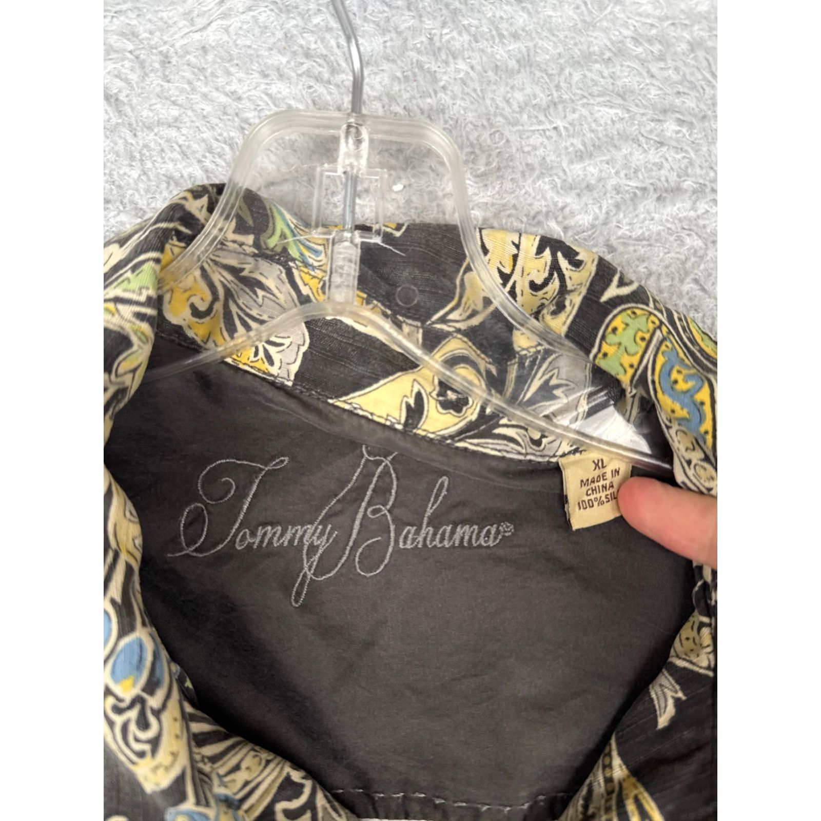 Tommy Bahama Tommy Bahama Shirt Men XL Black Floral Silk Hawaiian Button-Up Beach Shirt Size US XL / EU 56 / 4 - 6 Thumbnail