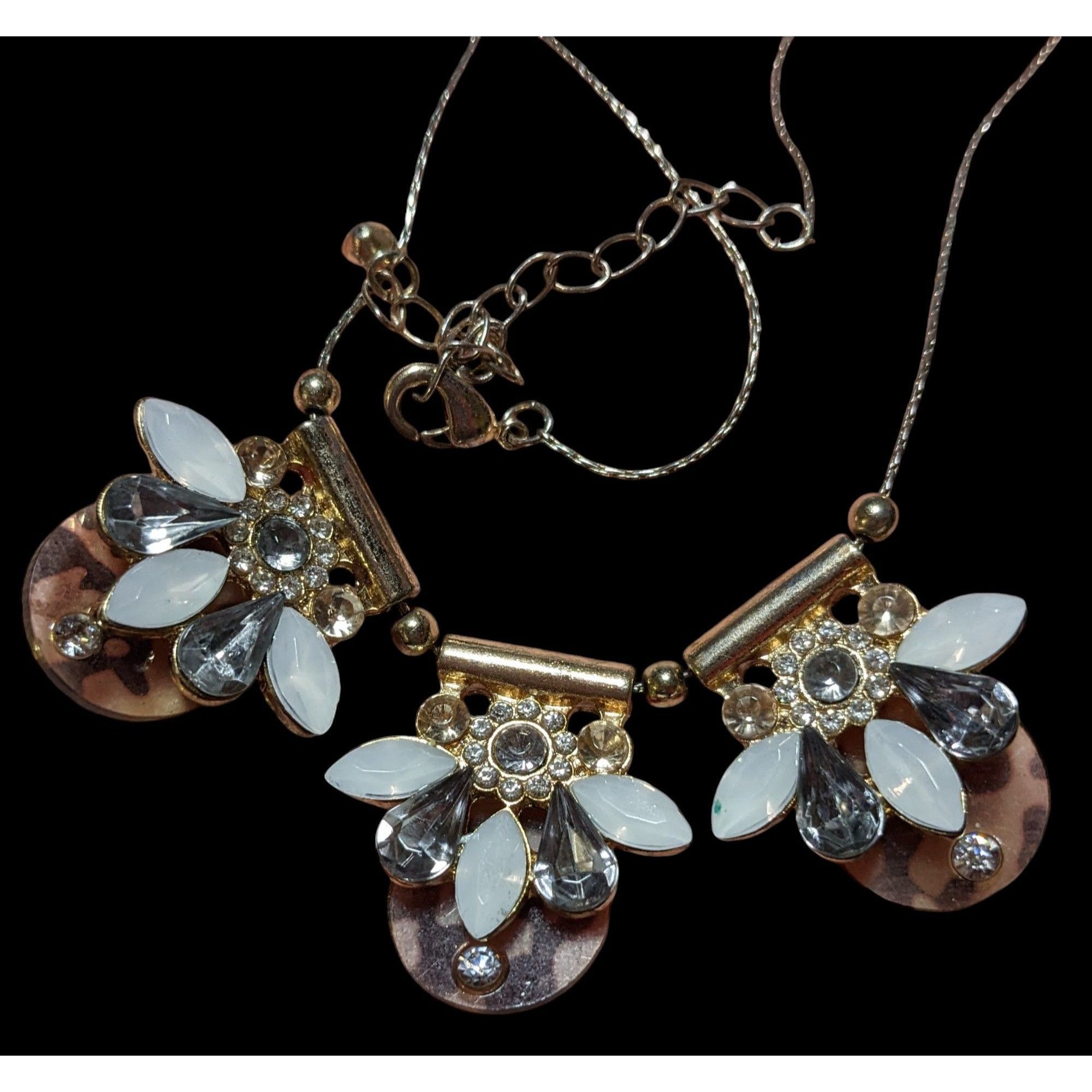 Other Y2K Glam Gemmed Floral Statement Necklace Size ONE SIZE - 4 Thumbnail