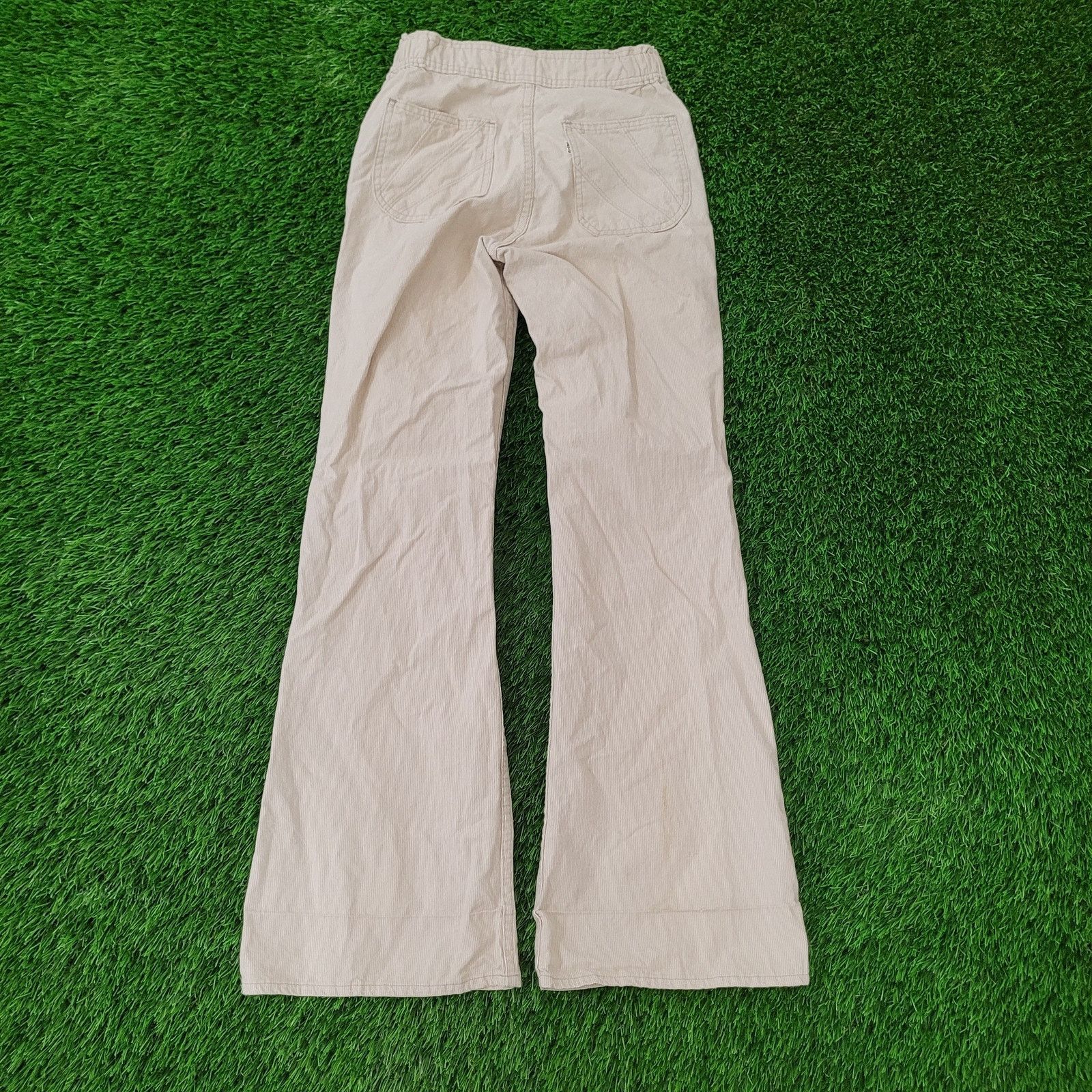 Levi's Vintage 70s LEVIS Flared Pants Women 1/2 26x32 Corduroy USA Size 26" / US 2 / IT 38 - 2 Thumbnail