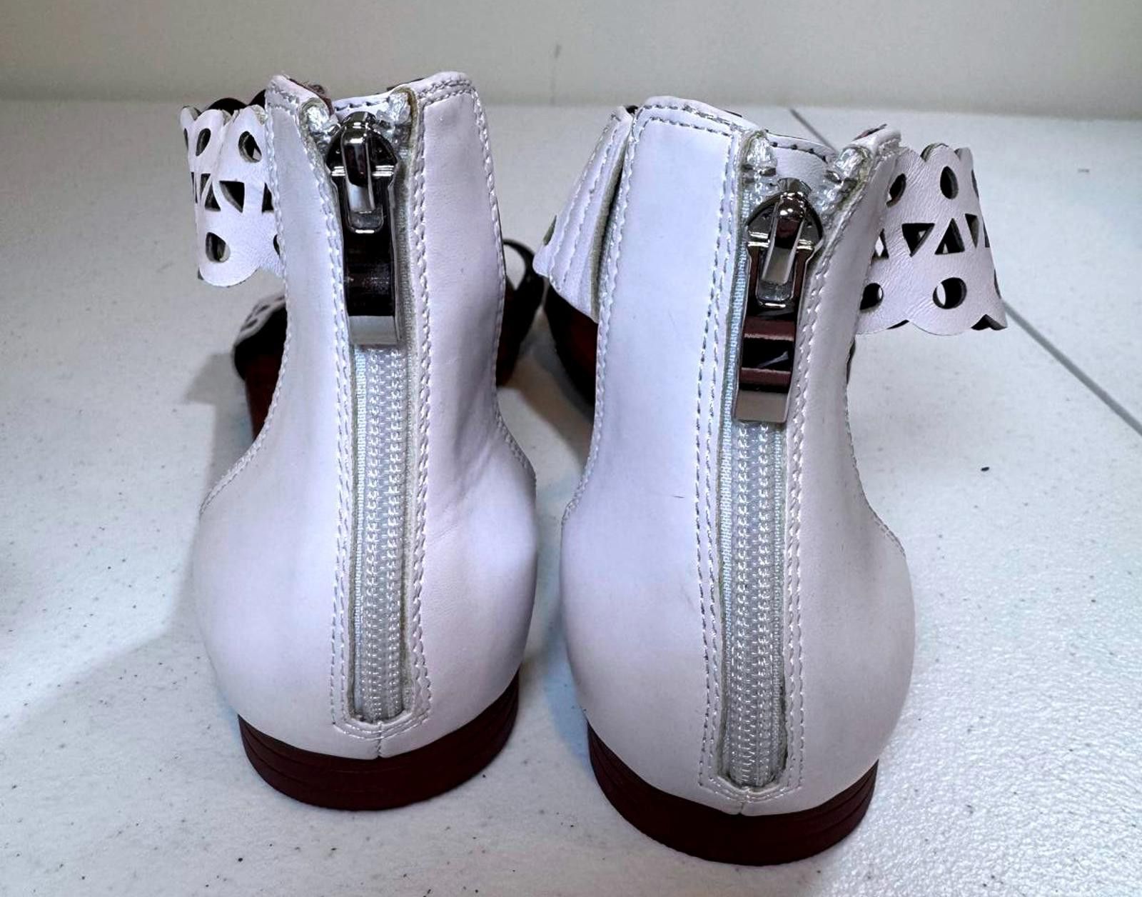 Designer Trendy Brown and White Cutout Sandals Size US 10 / IT 40 - 5 Thumbnail