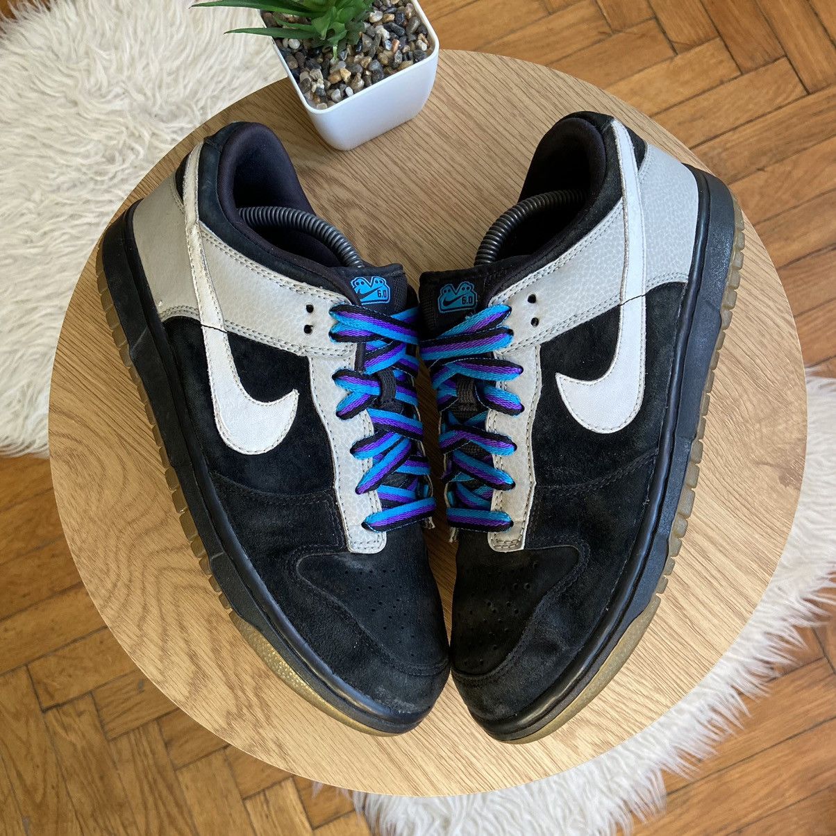 Nike × Vintage 📌 2008 Nike Dunk Low 6.0 Black Vintage Size US 8 / EU 41 - 2 Thumbnail