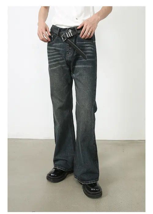 Other Blue washed loose straight-leg versatile flared jeans Size US 32 / EU 48 - 3 Thumbnail
