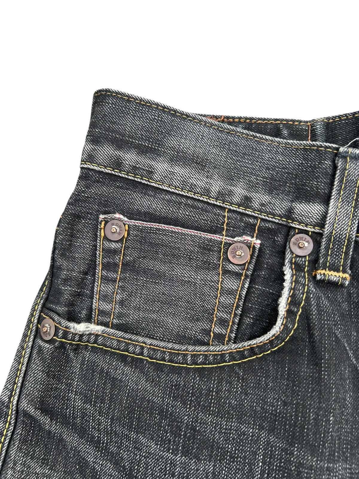 Kapital Vintage Edwin 505V Selvedge Distressed Denim Jeans Size US 32 / EU 48 - 5 Thumbnail