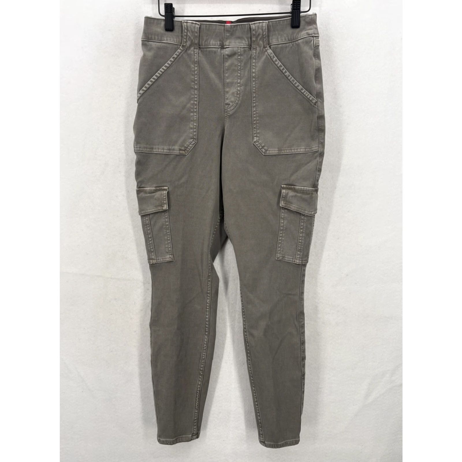 Spanx Spanx Perfect Stretch Twill Ankle Cargo Pants Womens Large Sage Green Pull On Pants Size 36" / US 14 / IT 50 - 2 Thumbnail