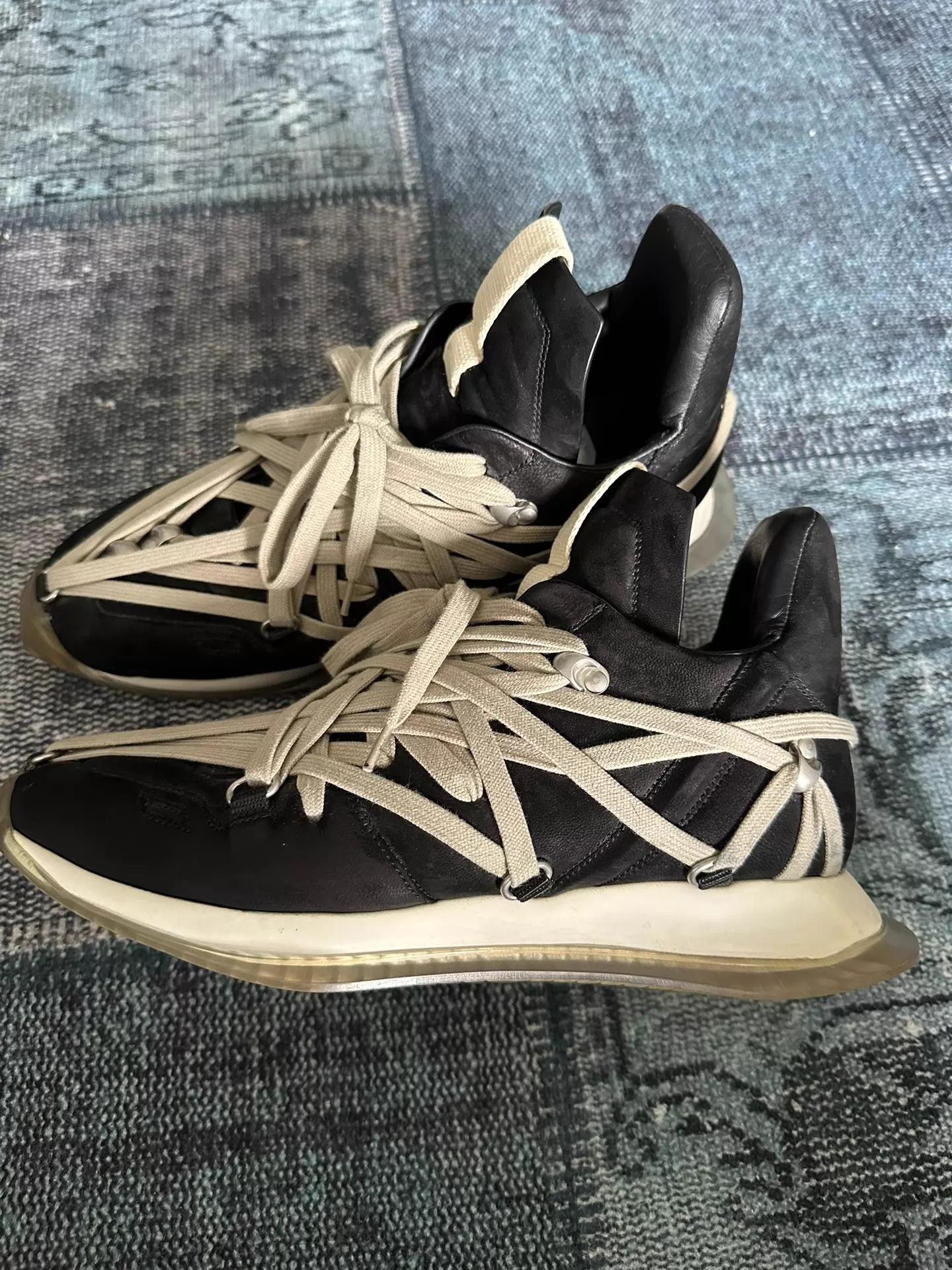 Rick Owens Rick Owens Runner Multi-Lace Sneaker 40 (Runs 0.5 Big) Size US 7 / EU 40 - 2 Thumbnail