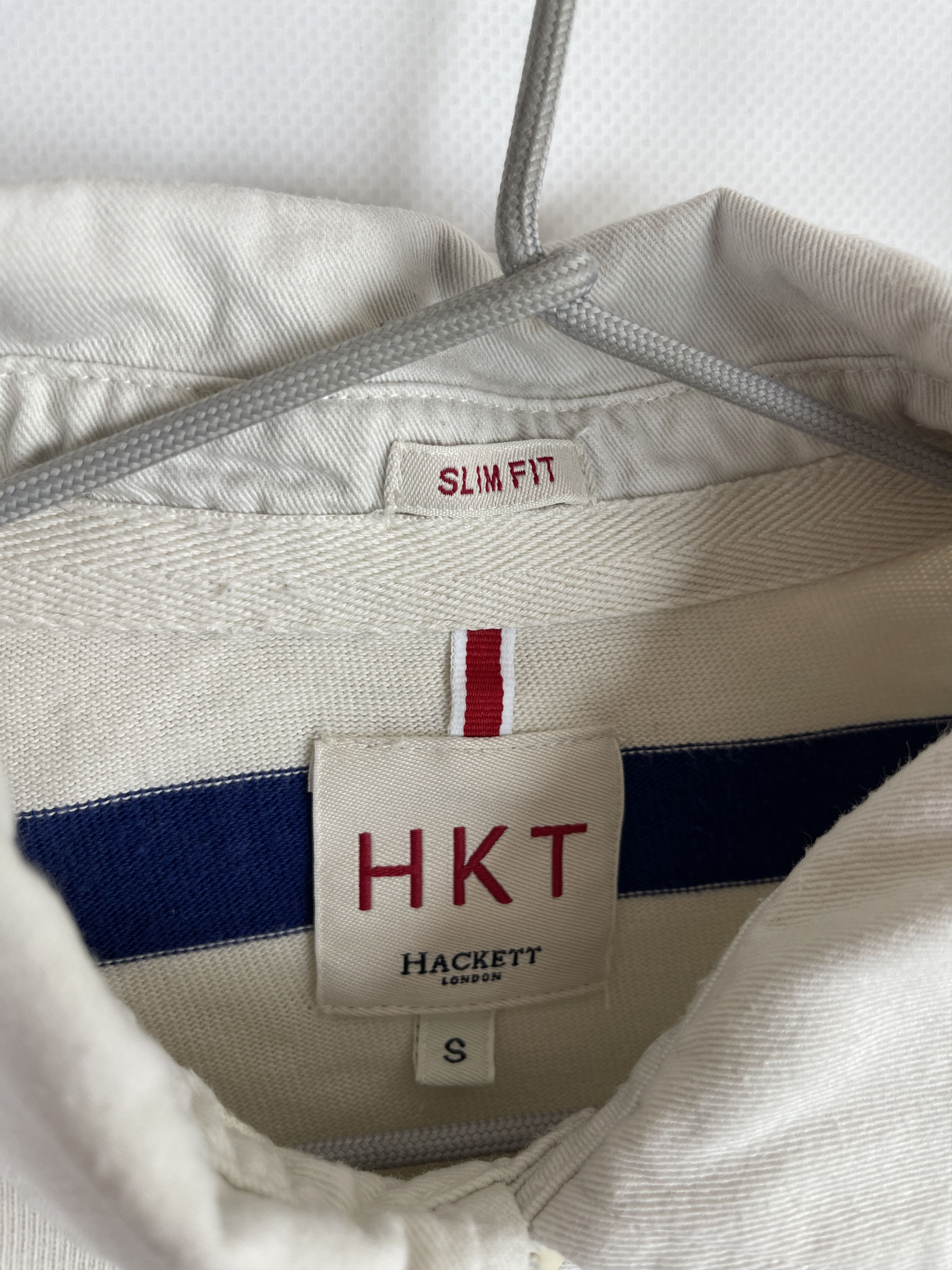 Hackett HKT Hackett London beige striped rugby polo shirt Size US S / EU 44-46 / 1 - 7 Thumbnail