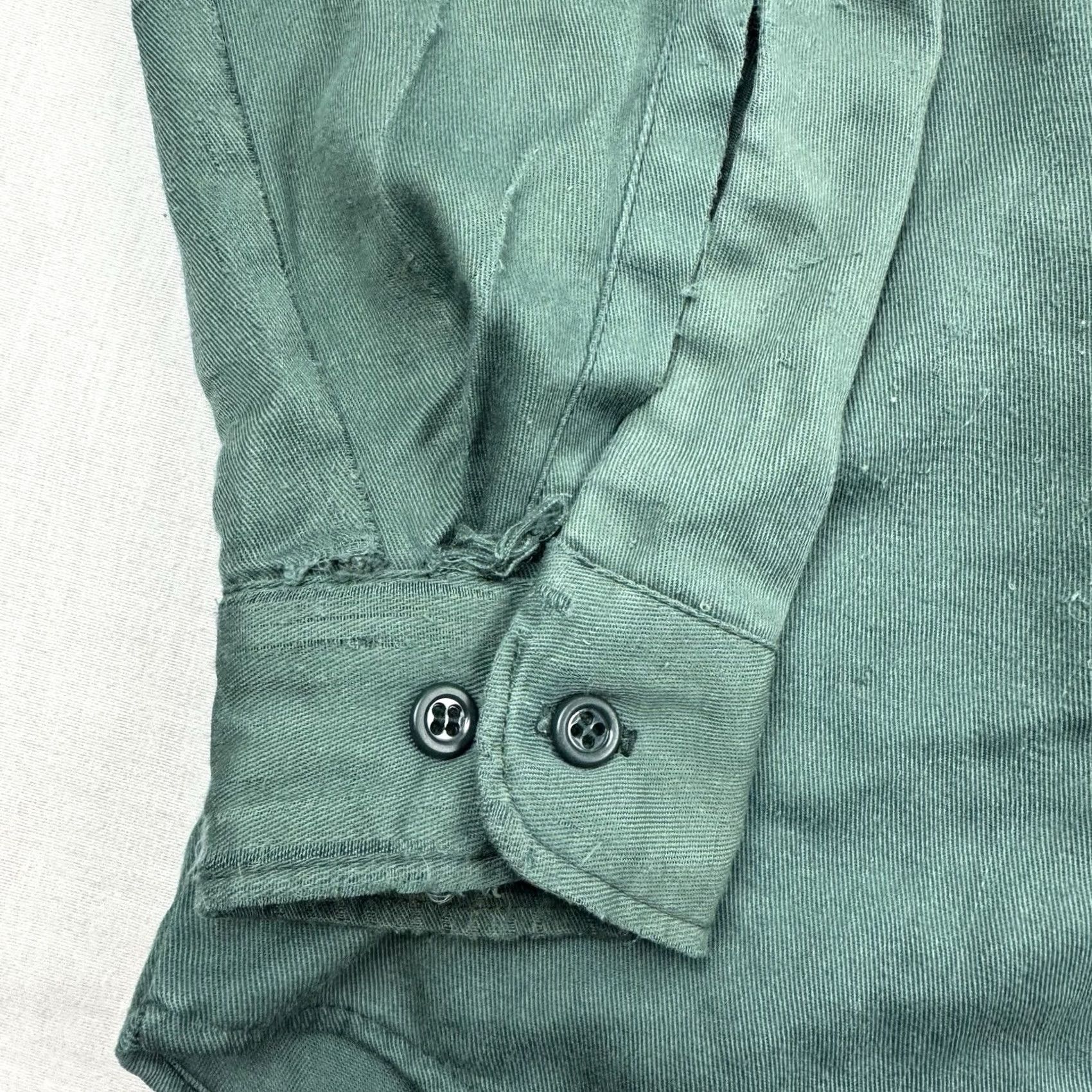 Vintage VINTAGE Button-Up Shirt Adult L Green 70s USA Unbranded Regular Long Sleeve Size US L / EU 52-54 / 3 - 5 Thumbnail