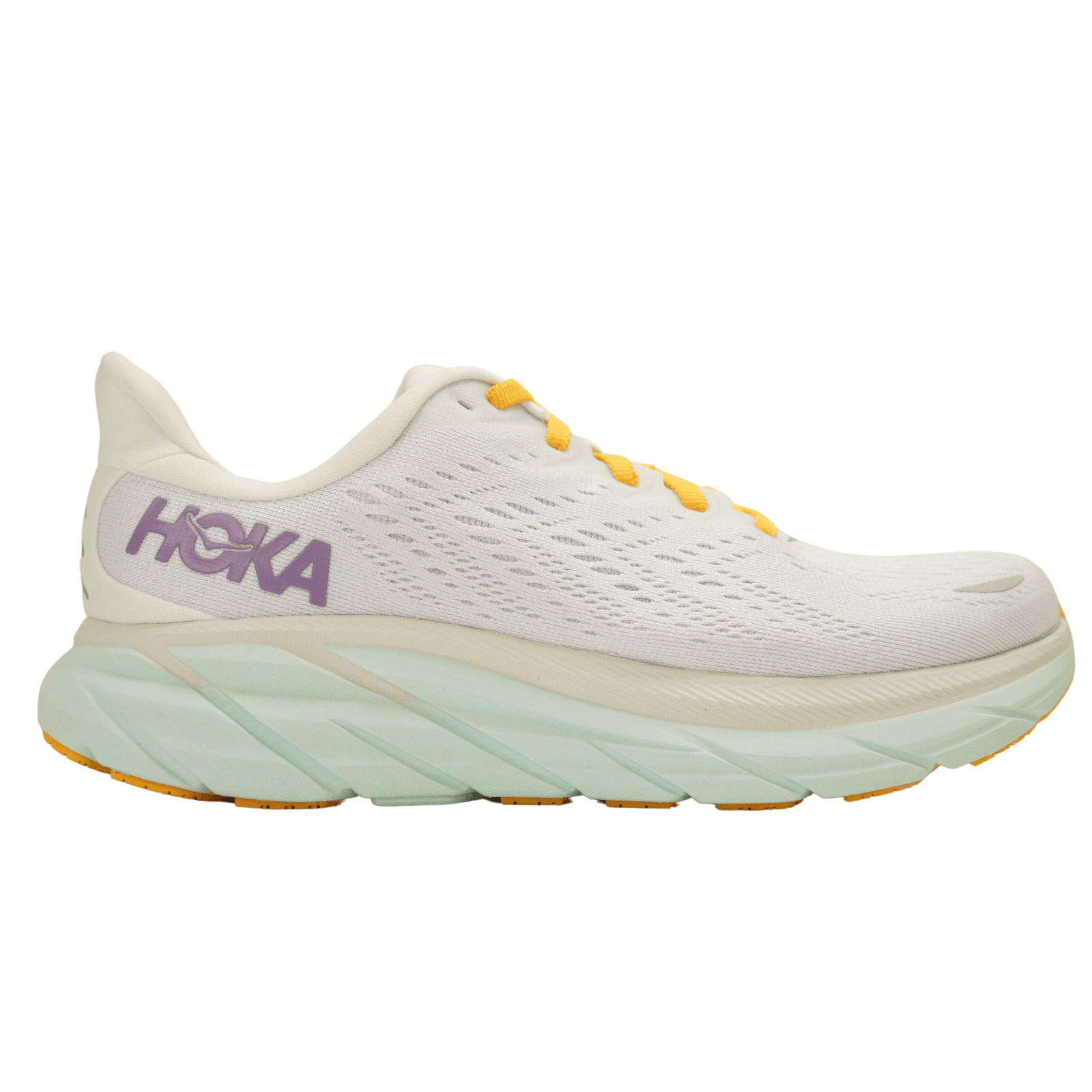image of Women Hoka One One Clifton 8 Sneakers Trail Running Us11 in White