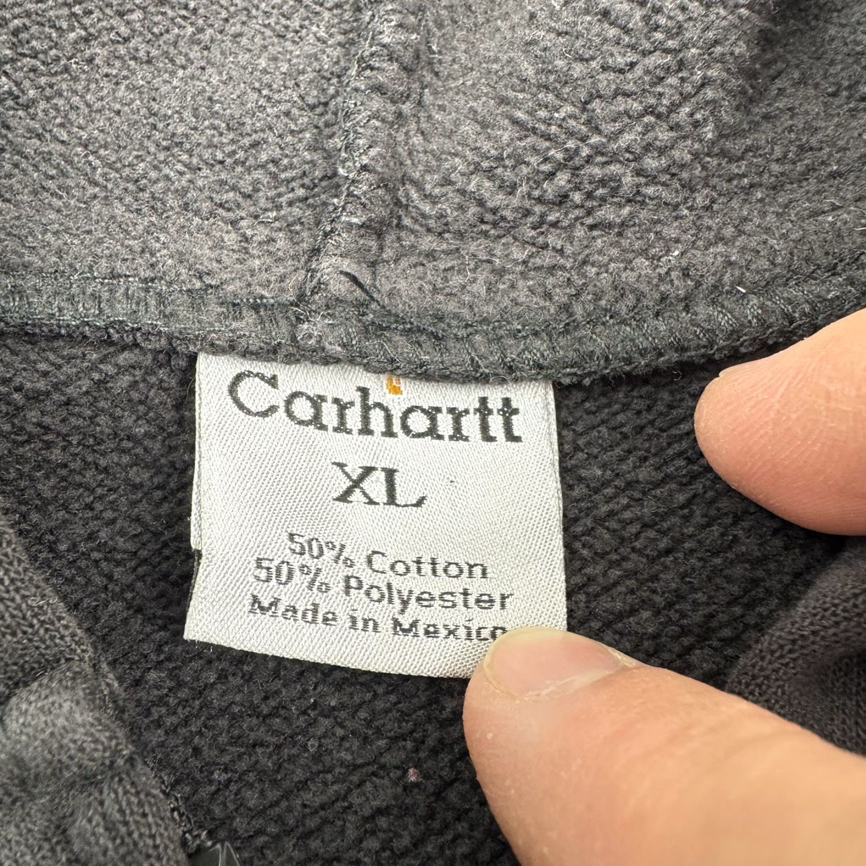 Carhartt VINTAGE Carhartt Full Zip Hoodie Adult XL Black Grunge Y2K Hipster Mens Size US XL / EU 56 / 4 - 4 Thumbnail