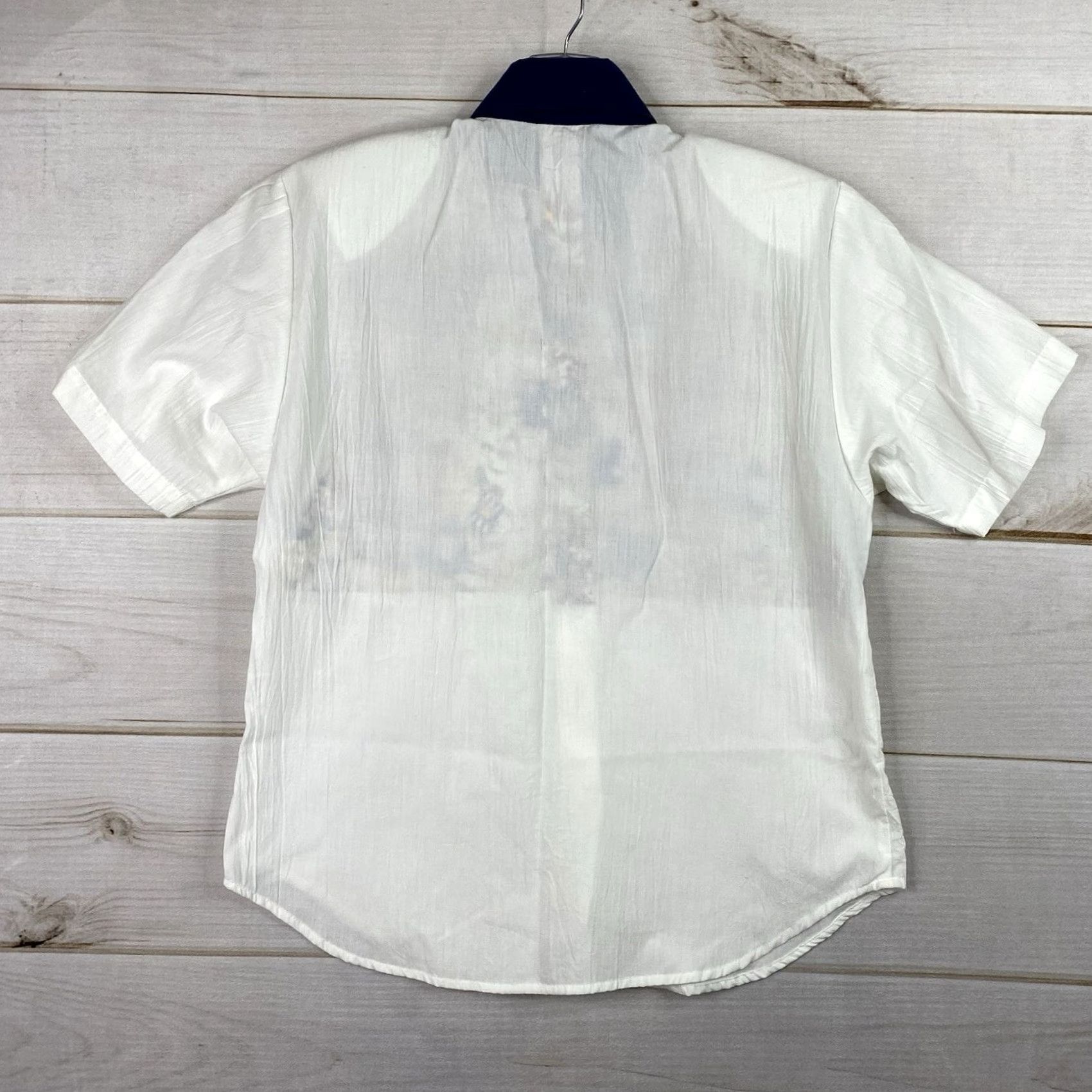 Vintage VINTAGE Starfire Cotton Blend Shirt Womens S Button Up Cats USA Flags Short Sleeve Shoulder Pads Size S / US 4 / IT 40 - 8 Thumbnail