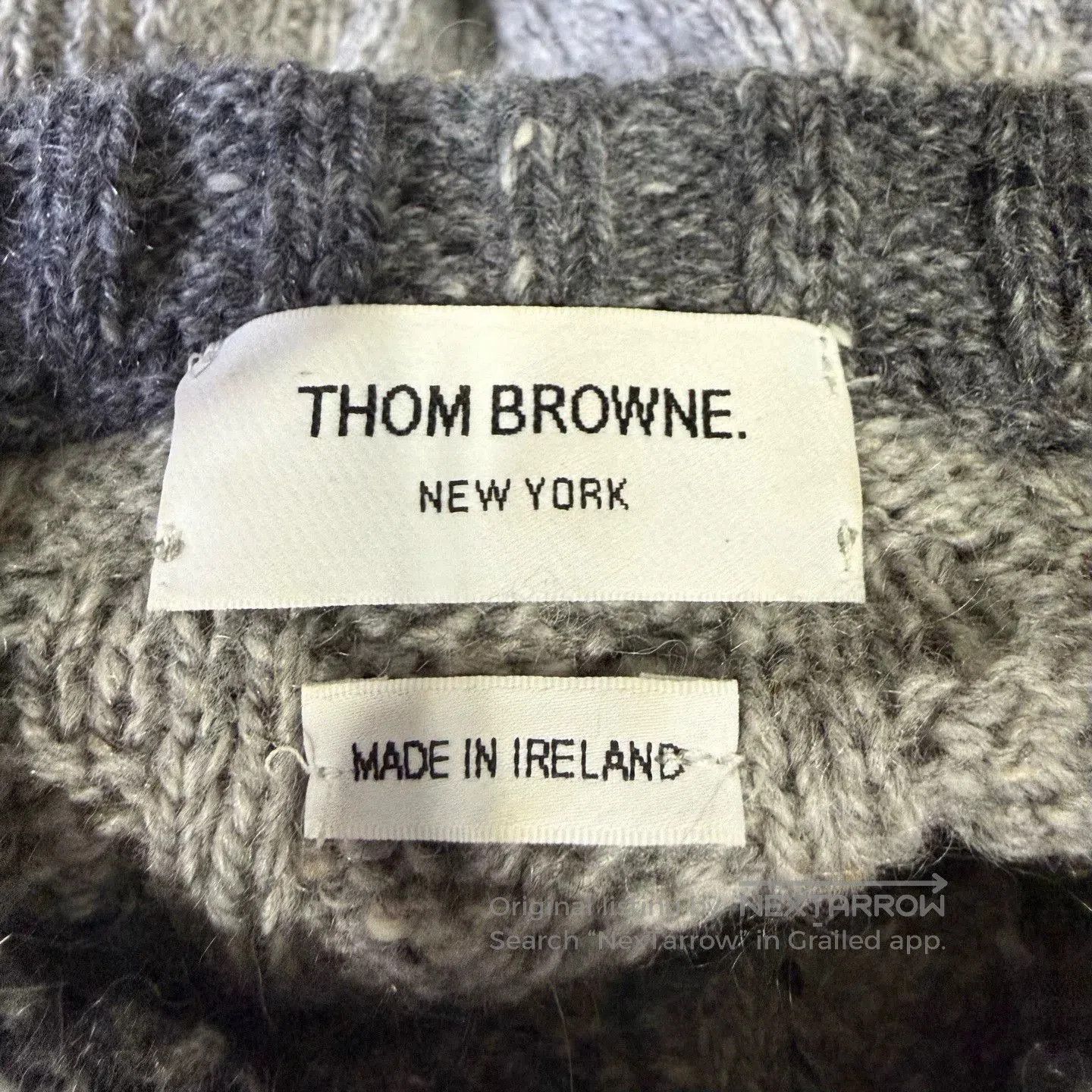 Thom Browne Thom Browne Gray Colorblock Sweater. Size US S / EU 44-46 / 1 - 3 Thumbnail