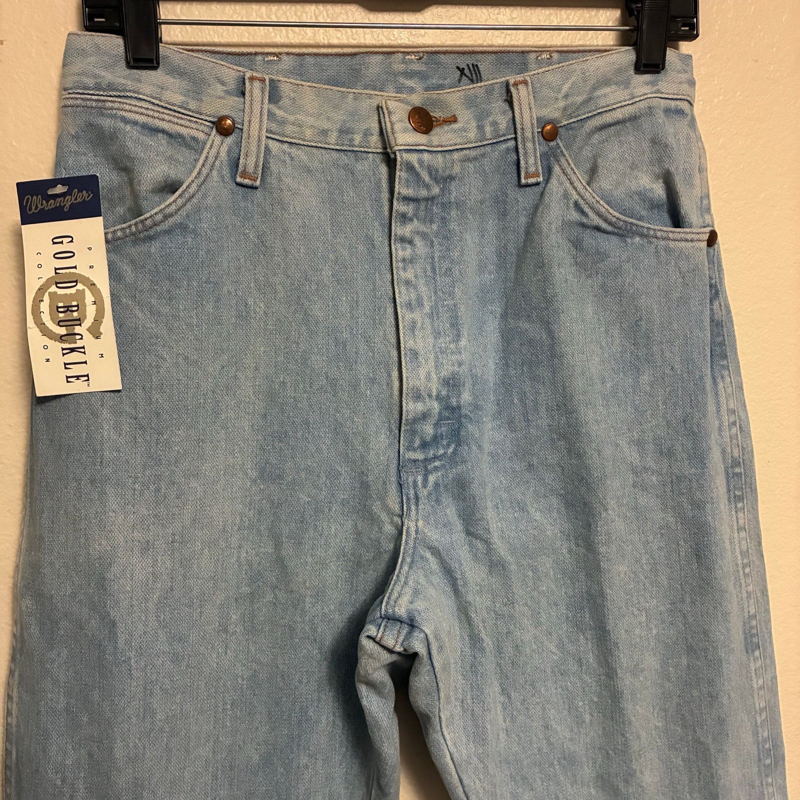 Wrangler NWT! Vintage Wrangler Gold Buckle USA Womens Size 11 x 36 Size 29" - 4 Thumbnail