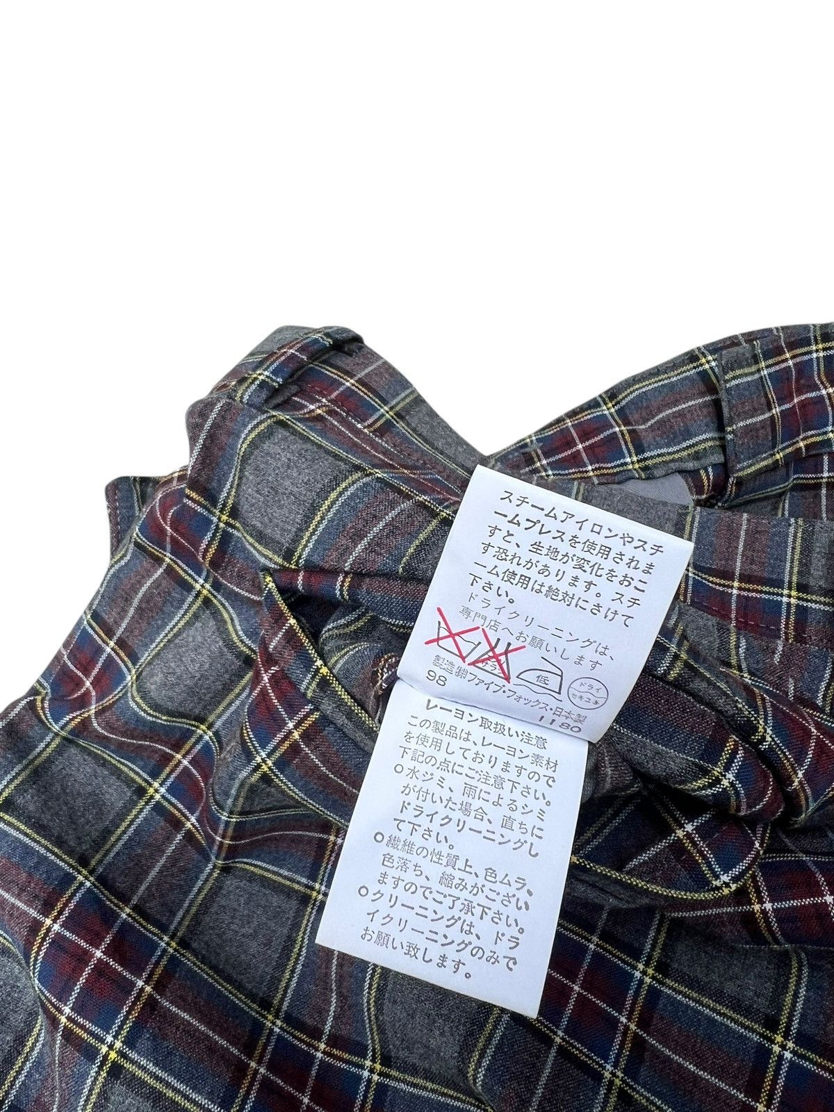 PPFM Vintage PPFM Rayon Polyester Blend Stretch Tartan Flare Pant Size US 31 - 21 Thumbnail