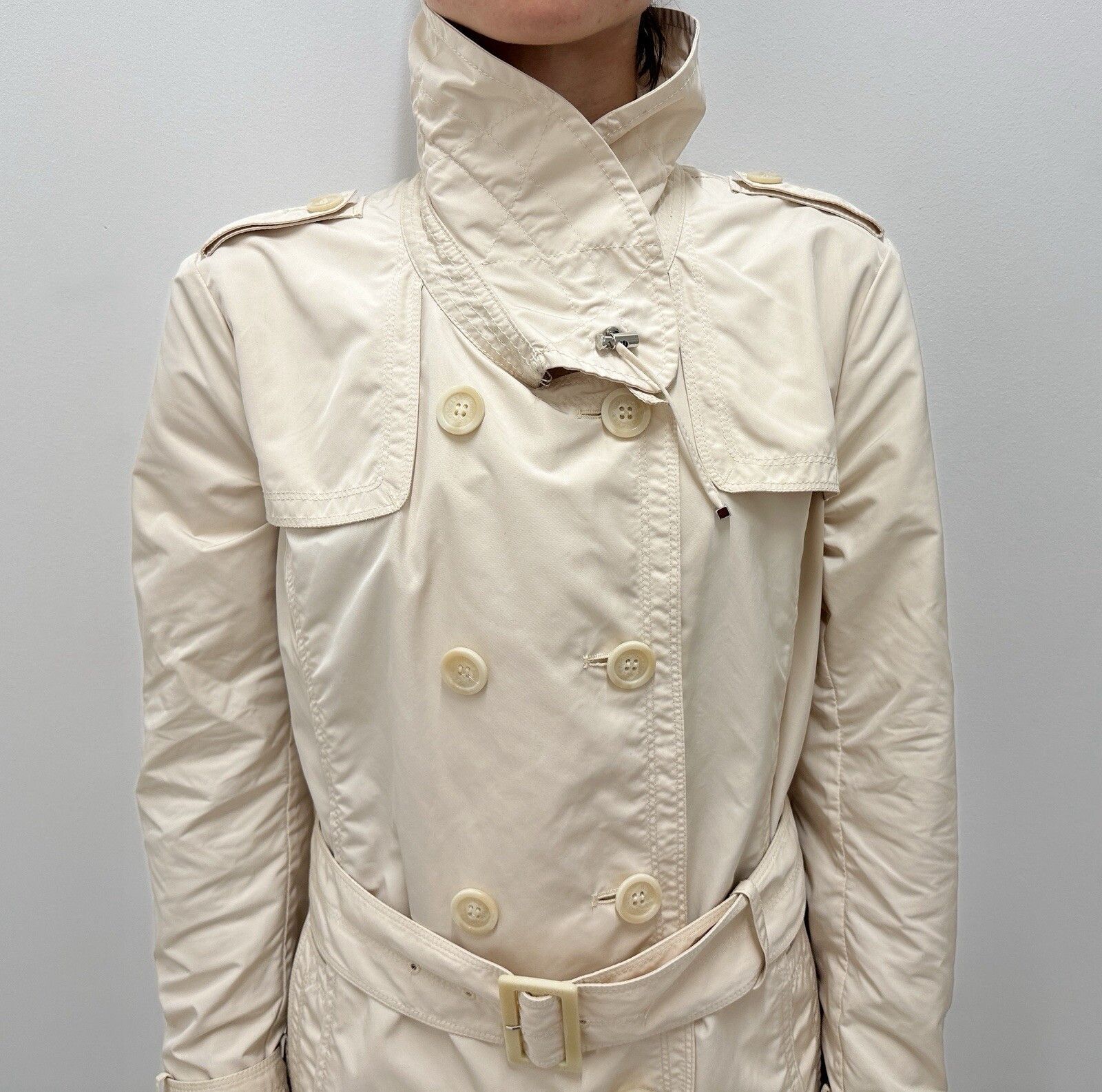 Moncler Moncler Nerine Women Belted Trench Coat Jacket Nylon Shirri Size L / US 10 / IT 46 - 6 Thumbnail