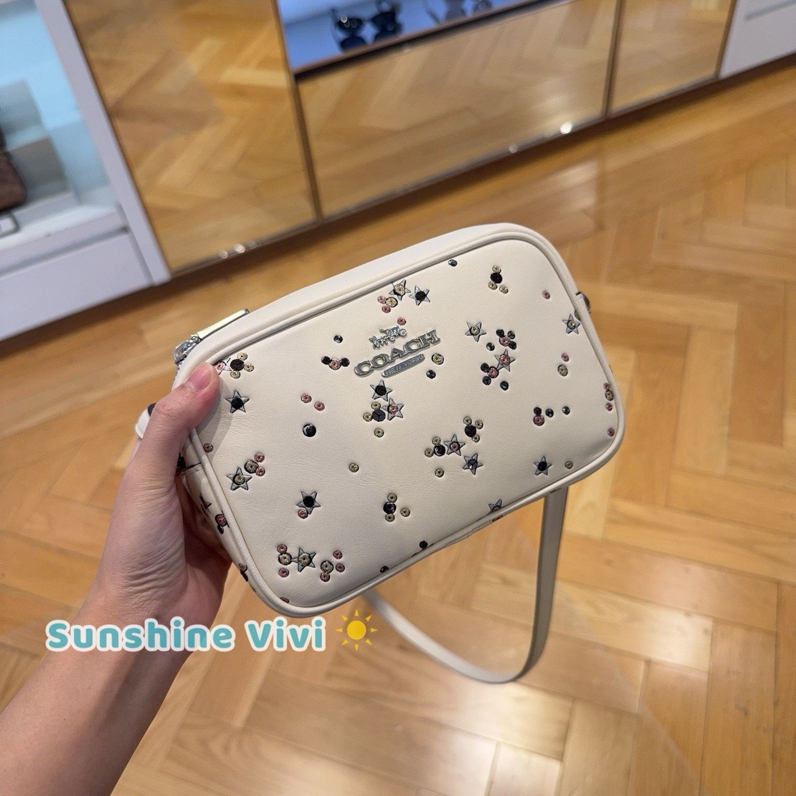 Coach NWT Coach Mini Jamie Camera Bag Star CCI73 Silver /Chalk Size ONE SIZE - 8 Thumbnail