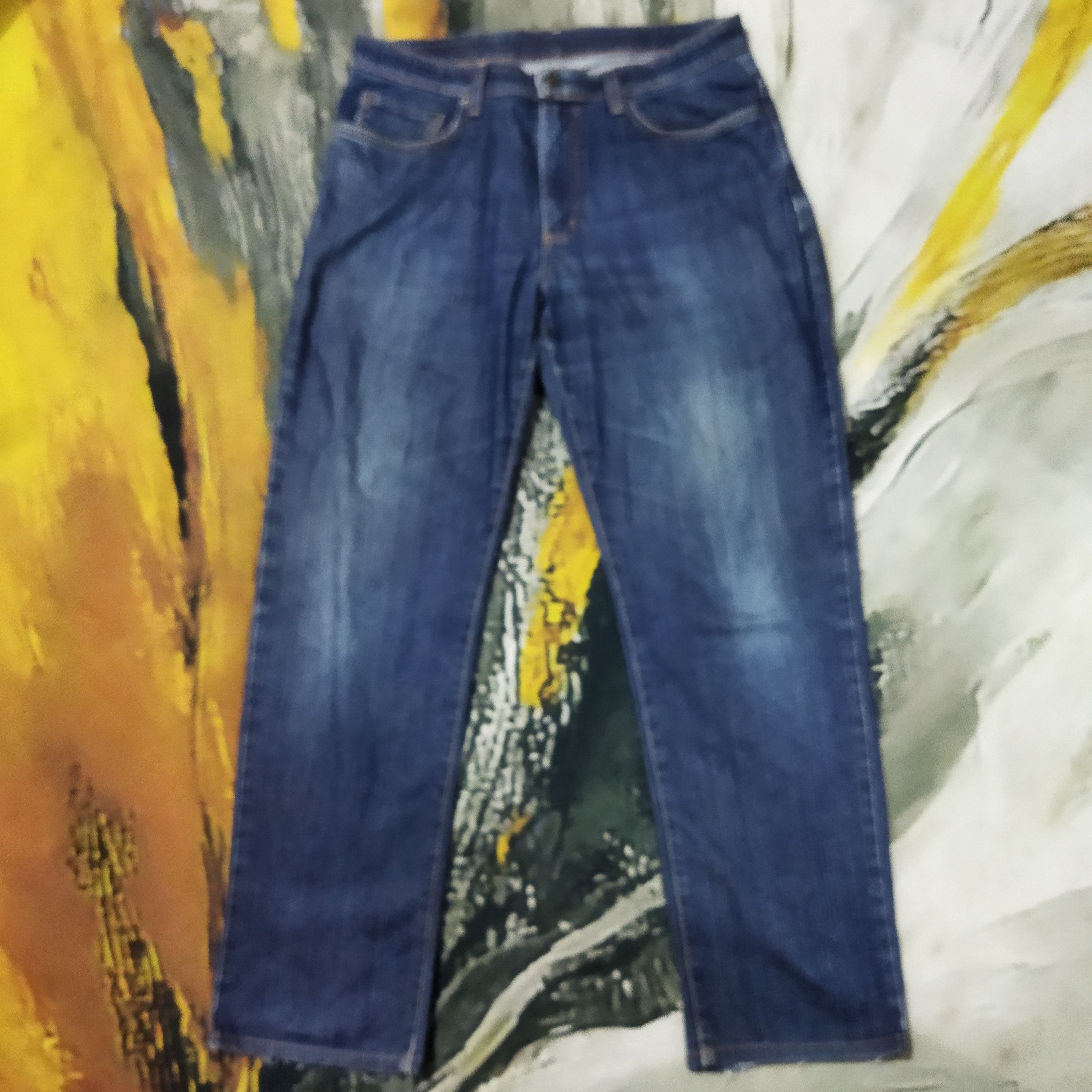 Edwin × Vintage VINTAGE EDWIN DESTRESSED BLUE JEANS PANTS Size US 34 / EU 50 - 1 Thumbnail