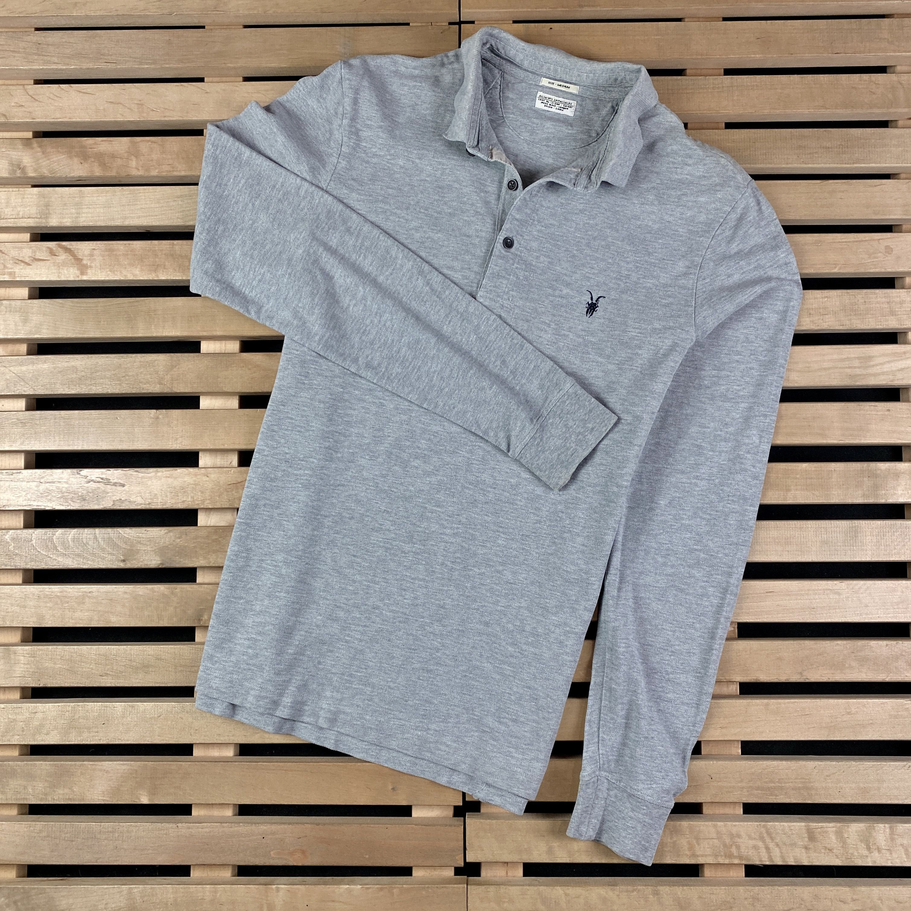 Allsaints Mens Long Sleeve Polo Shirts AllSaints Spitalfields Size M Size US M / EU 48-50 / 2 - 1 Thumbnail