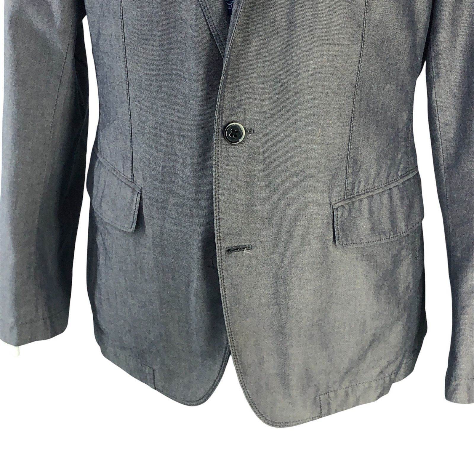 Hugo Boss Hugo Boss Sz 40R Sport Coat Morell Cotton Unstructured Gray Size 40R - 3 Thumbnail