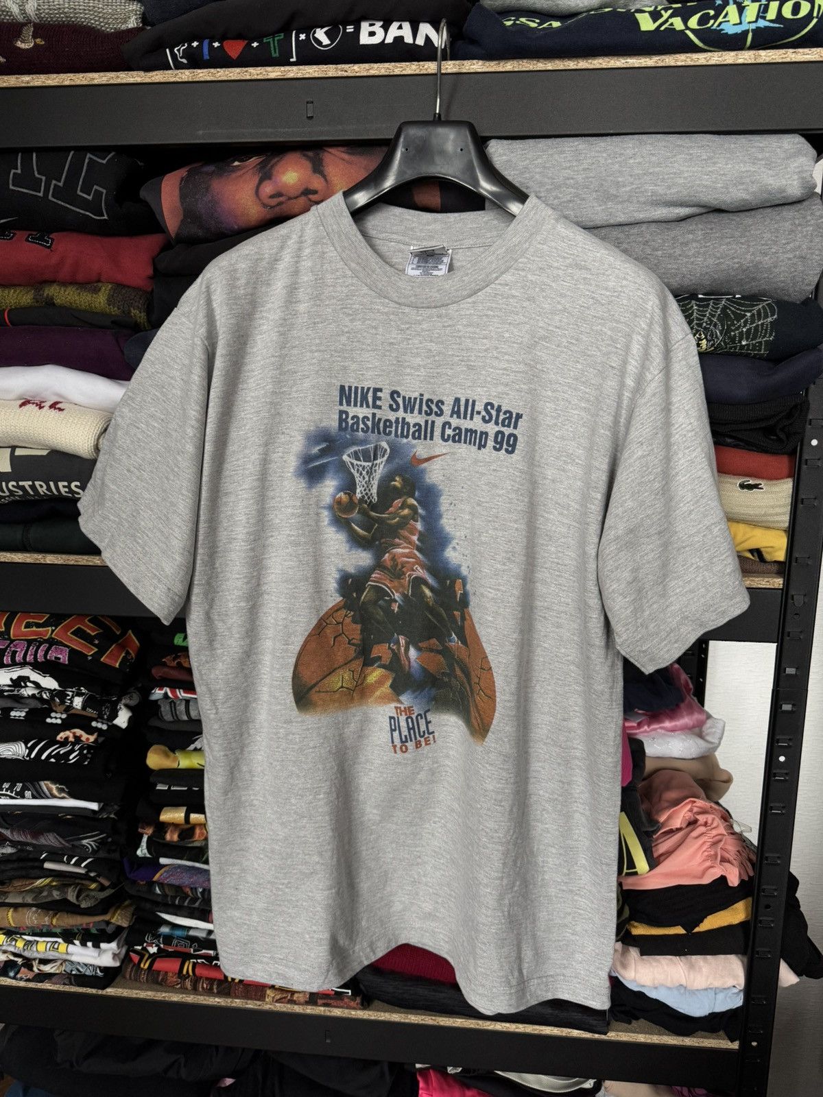 Nike × Vintage Vintage 90s tee Nike SWISS ALL-STAR BASKETBALL Camp rare Size US M / EU 48-50 / 2 - 1 Thumbnail