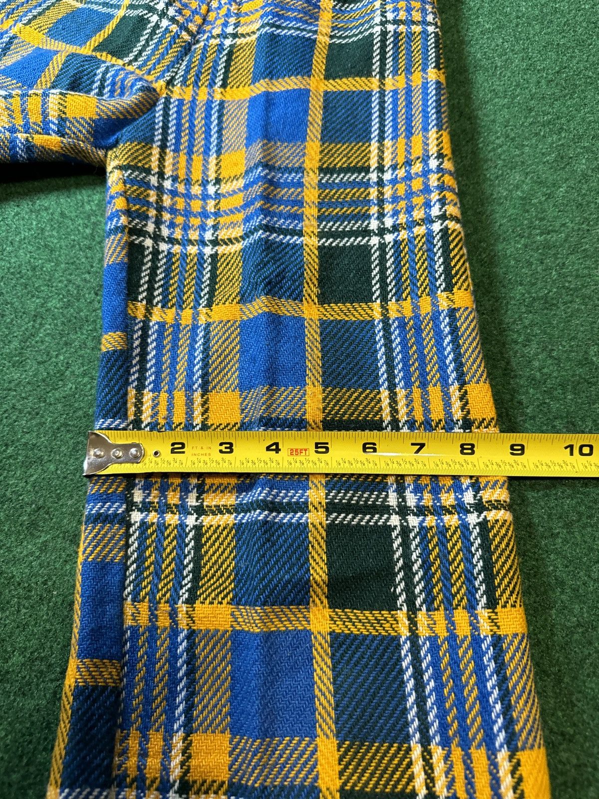 Vintage Vtg 70s Plaid Flare Disco Juinor 22x24 Bell Bottom Pants Size 22" - 9 Thumbnail