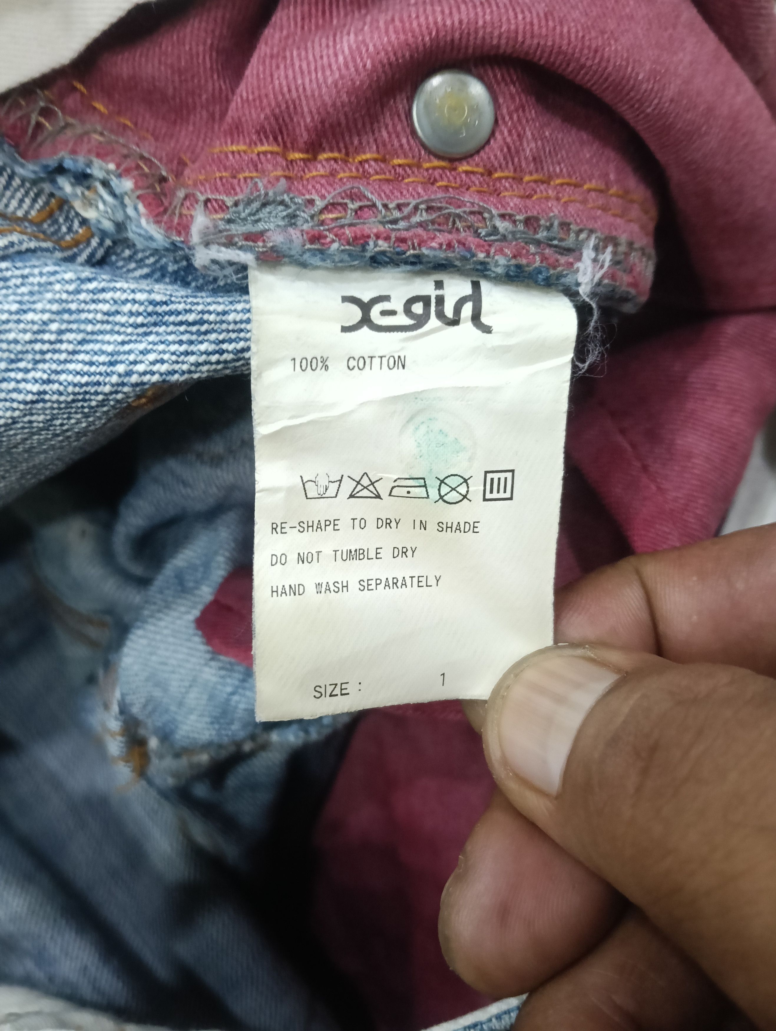 X-Girl X Girl Jeans Distressed,Zigzag And Paint Design Size 30" / US 8 / IT 44 - 11 Thumbnail