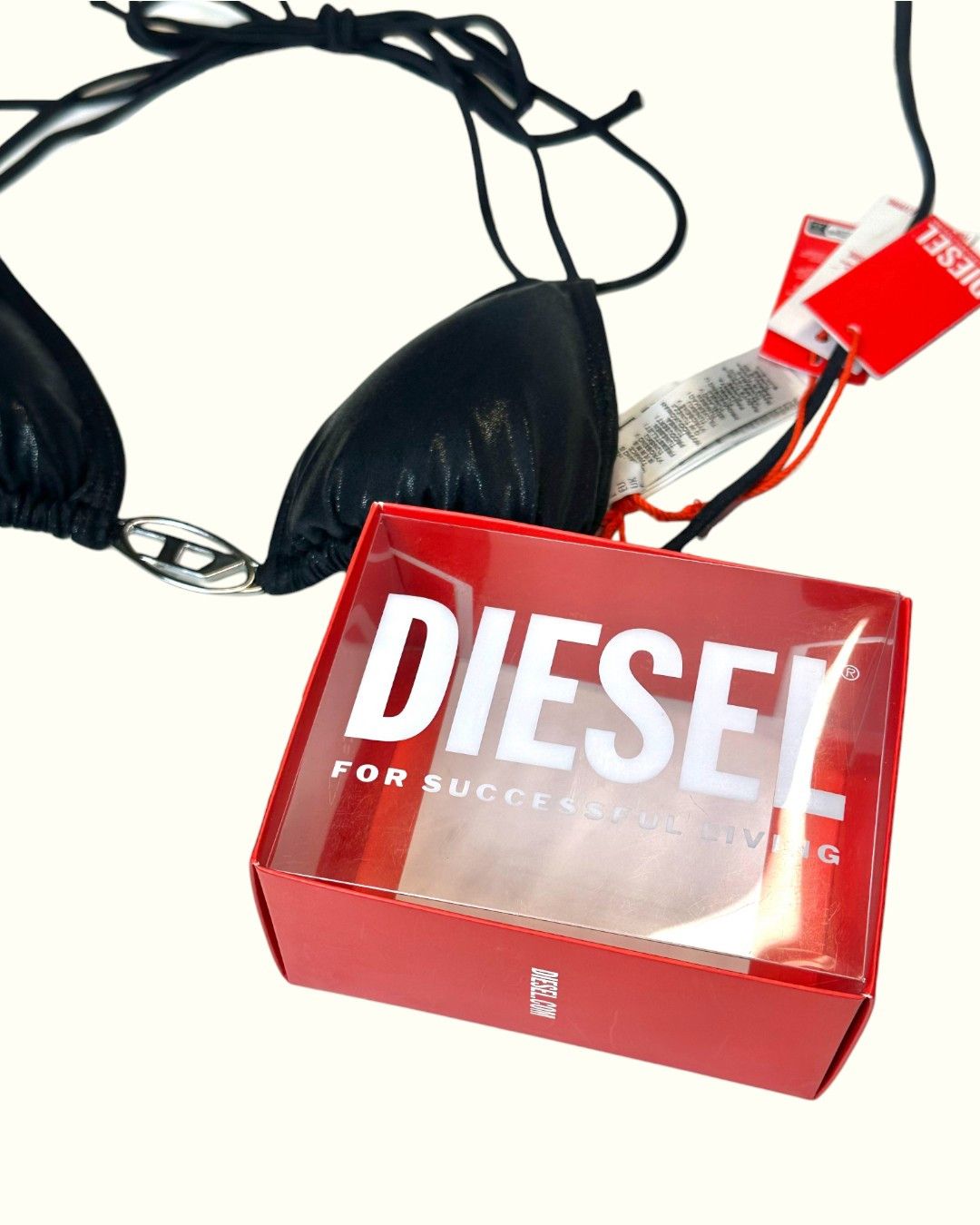 Diesel Diesel Y2K metallic Black Bikini Top XXS Silver Logo Size XXS / US 00 / IT 34 - 10 Thumbnail
