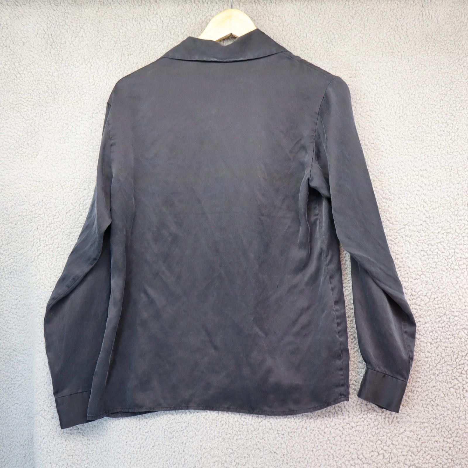 Other Casual Corner Silk Button Shirt Womens Size 8 Black Size M / US 6-8 / IT 42-44 - 6 Thumbnail