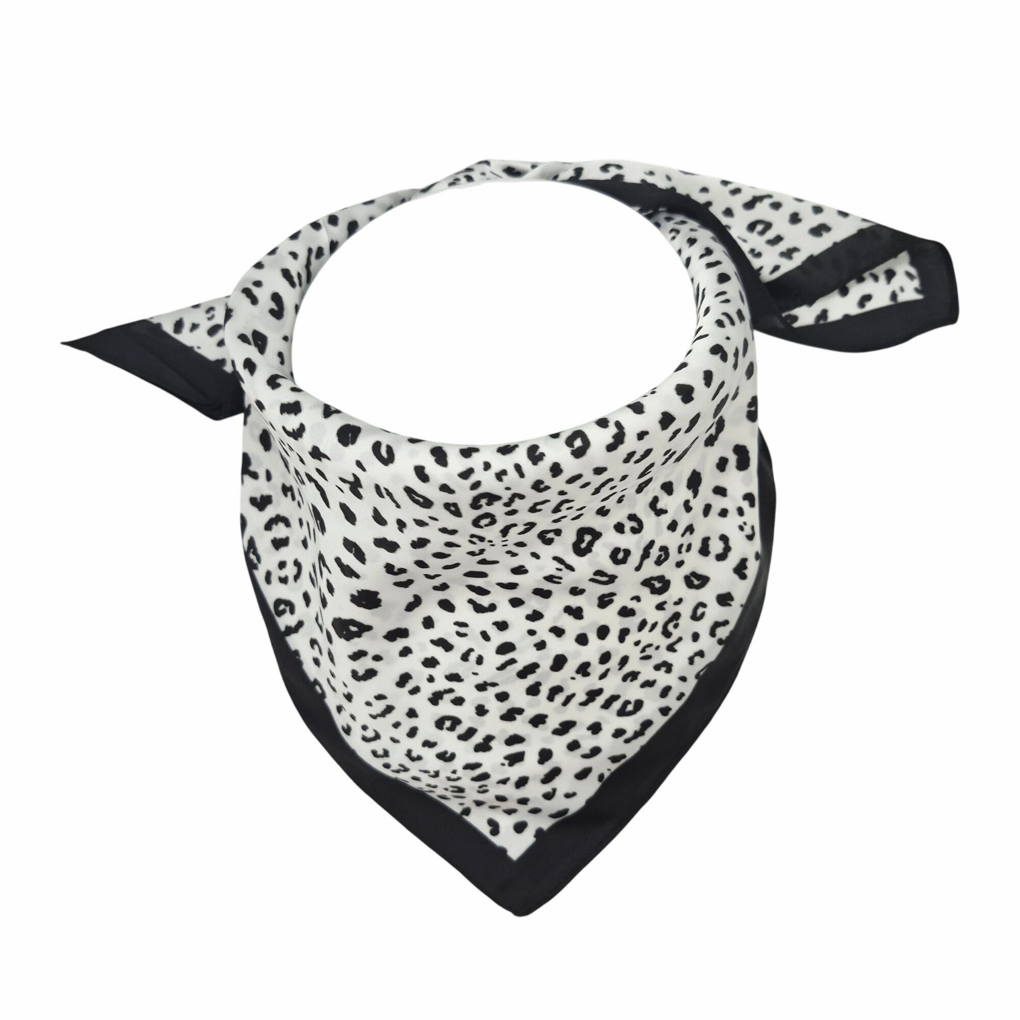 Other ⭐Elegant Bandana Square Scarf Silky Satin Soft White Black l Size ONE SIZE - 5 Thumbnail