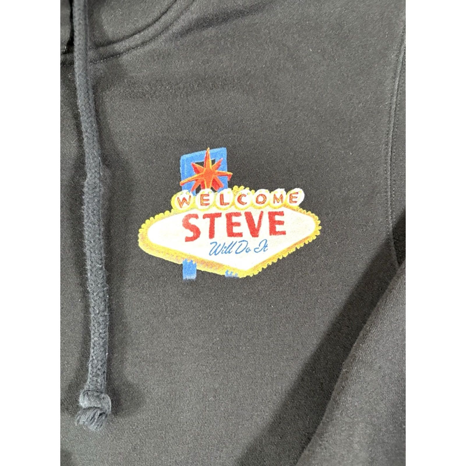 Vintage FULL SEND Hoodie Mens Medium Black Graphic Print Steve Will Do It Pullover Hooded Sweatshirt Pockets Logo Size US M / EU 48-50 / 2 - 3 Thumbnail