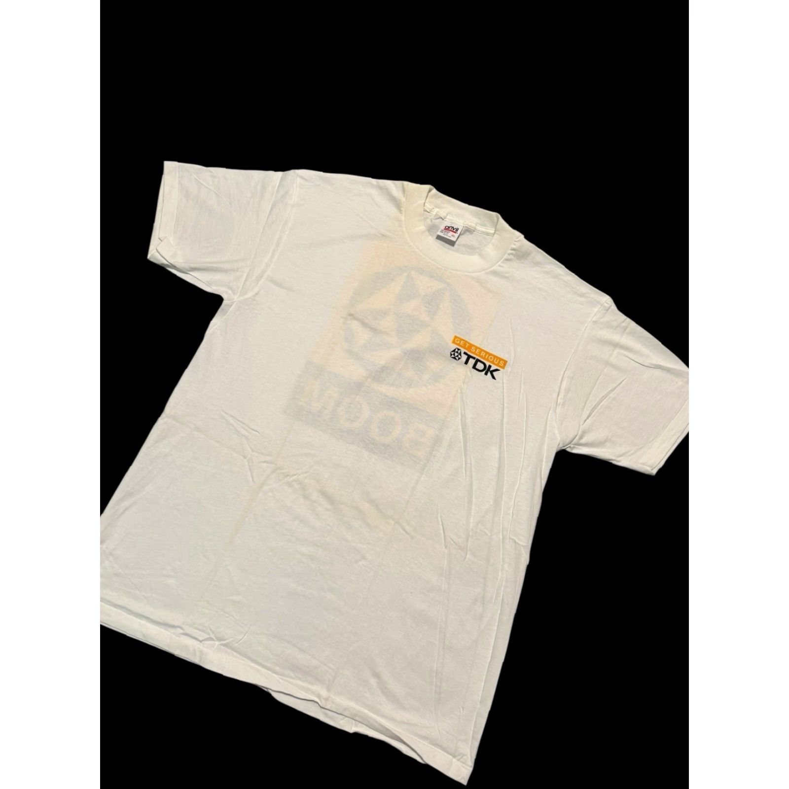 Anvil VINTAGE TDK Electronics Cassette Tape Spinal Tap Single Stitch XL Tee Shirt Men White 1990s 90s Graphic Print Rock Punk Grunge Hipster Metal Size US XL / EU 56 / 4 - 4 Thumbnail