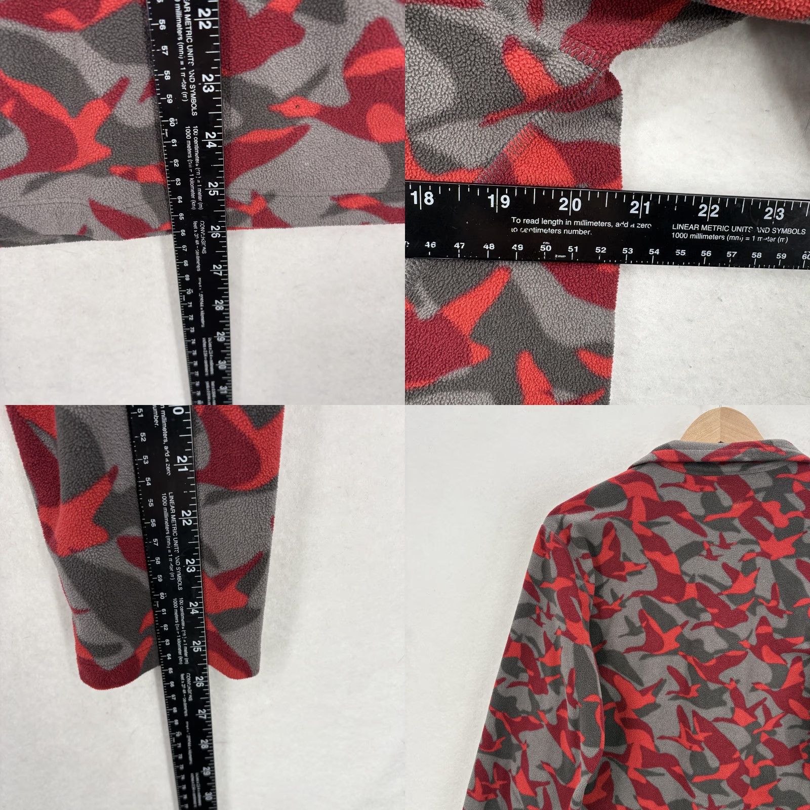 Eddie Bauer Eddie Bauer First Ascent Fleece Pullover Mens Medium Gray Red Camo 1/4 Zip Camp Size US M / EU 48-50 / 2 - 8 Thumbnail