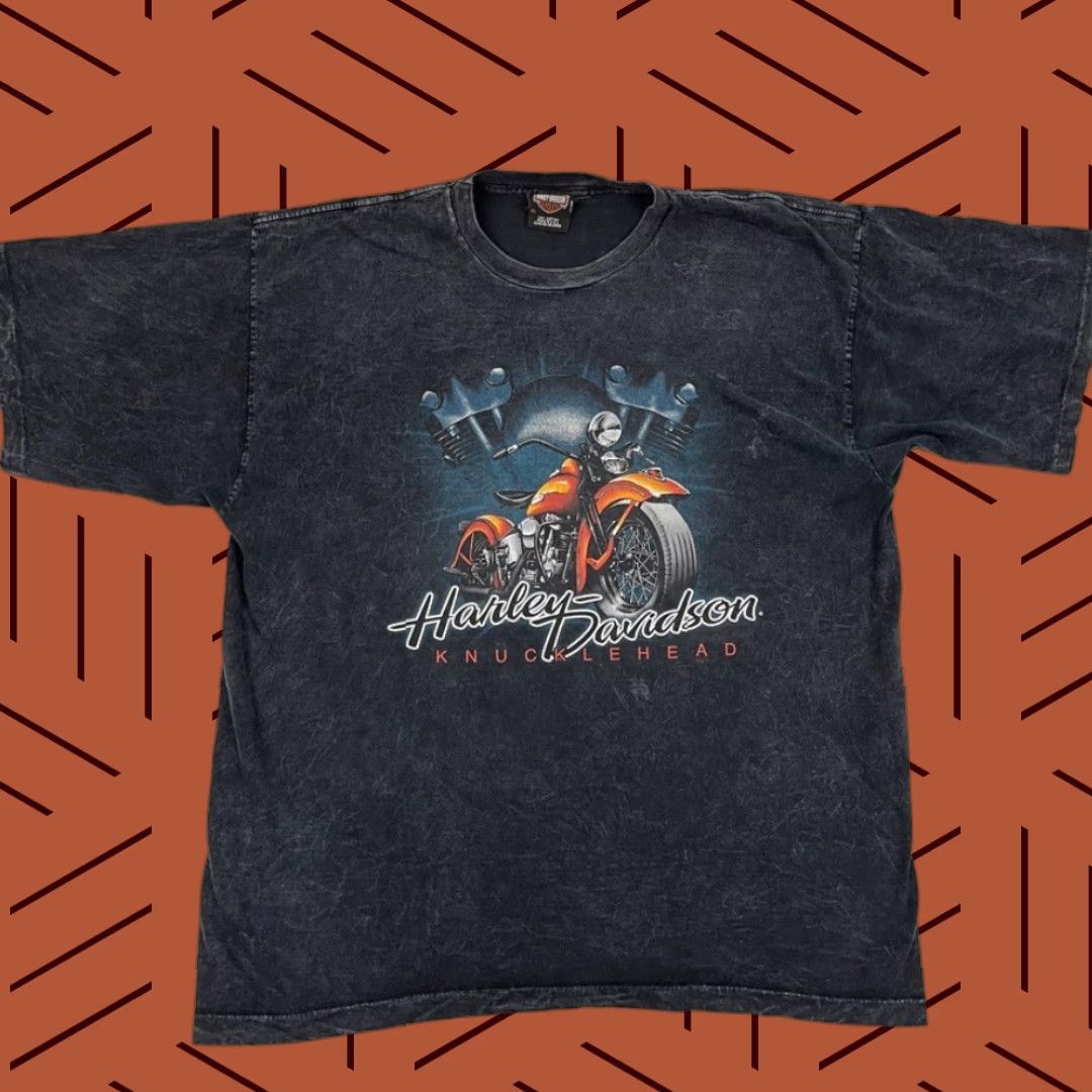 Harley Davidson VTG Harley-Davidson Shirt Mens XL Washed Double-Sided USA Y2K 2005 T-Shirt Size US XL / EU 56 / 4 - 1 Thumbnail
