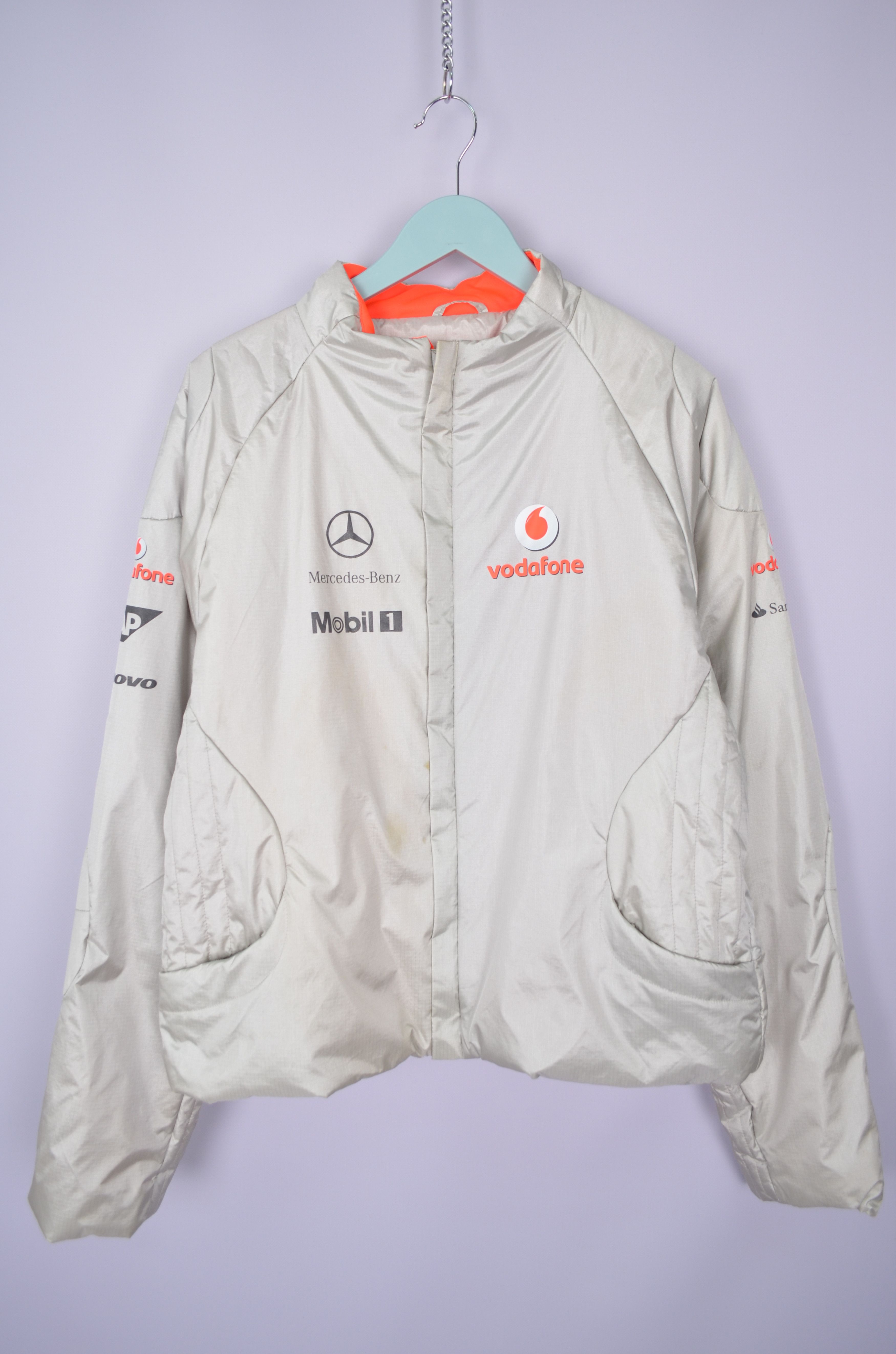Vodafone McLaren Mercedes Grey Metallic Jacket Size M