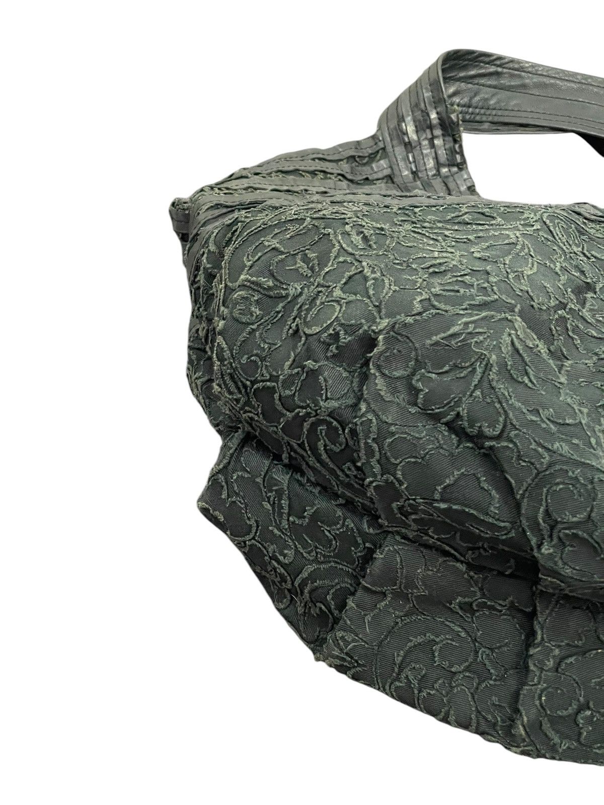 Genuine Leather Leather Cotton Patchwork Florals T.A Design Tote Bag 1🟩6 Size ONE SIZE - 14 Thumbnail