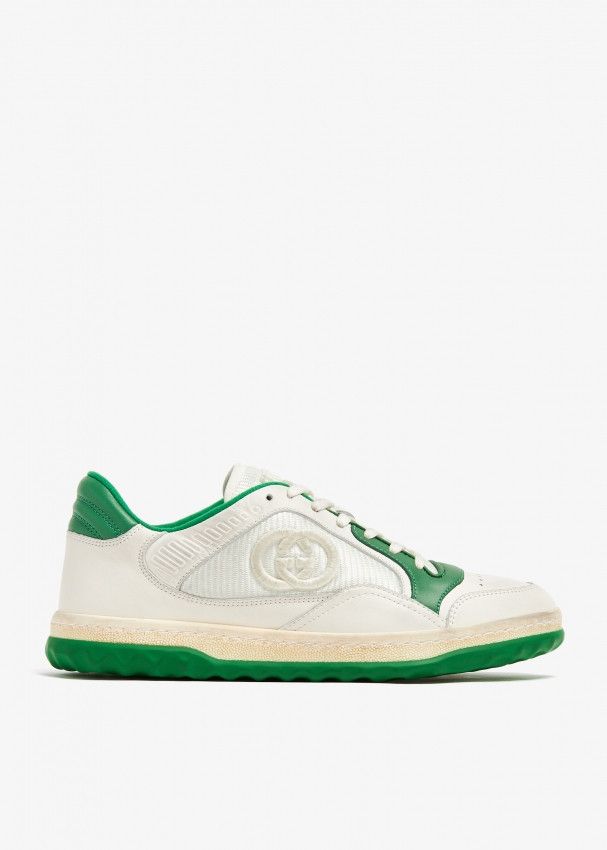 Gucci o1s1wg110425 Women's MAC80 Trainers in White & Green Size US 5.5 / IT 35.5 - 1 Thumbnail