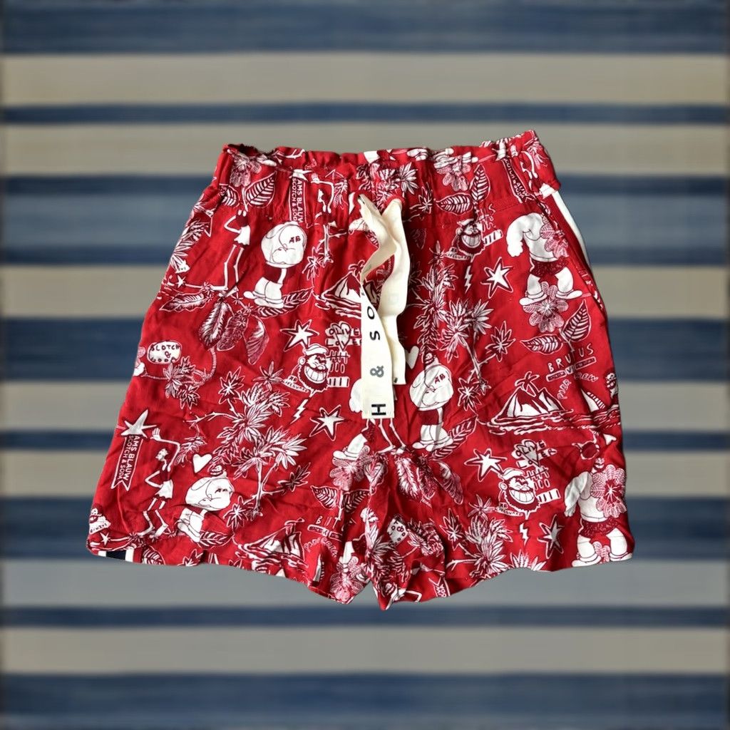 Scotch & Soda Scotch & Soda Brutus Popeye Hawaiian Shorts Women's XS Red Drawstring Lounge Size 26" / US 2 / IT 38 - 1 Thumbnail