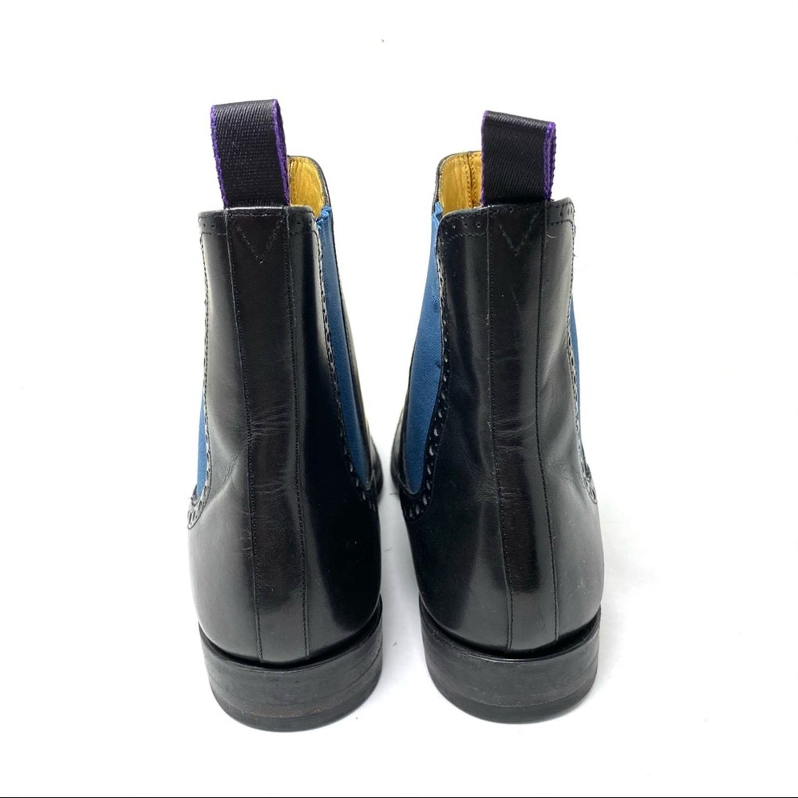 Paul Stuart Paul Stuart black leather brogue Chelsea pull on boots 8 Size US 8 / EU 41 - 8 Thumbnail