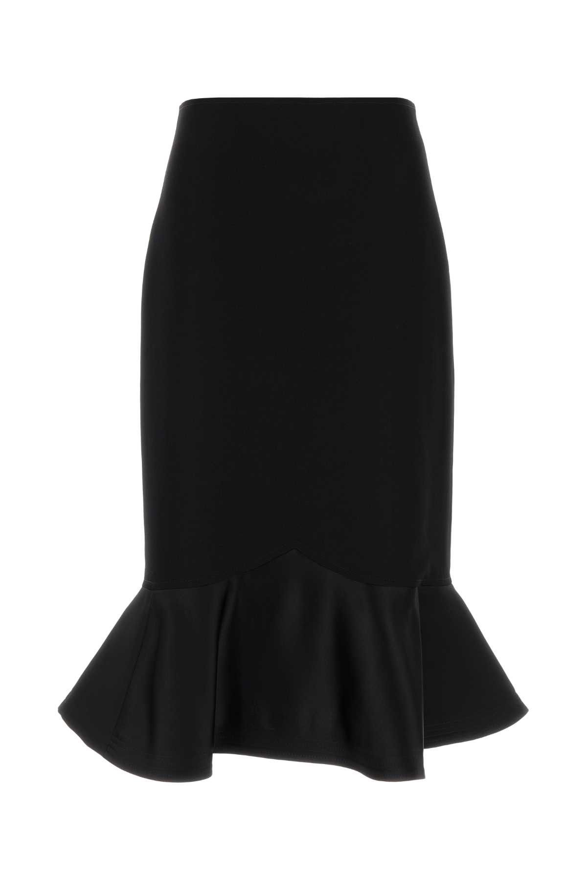 Black Wool Skirt