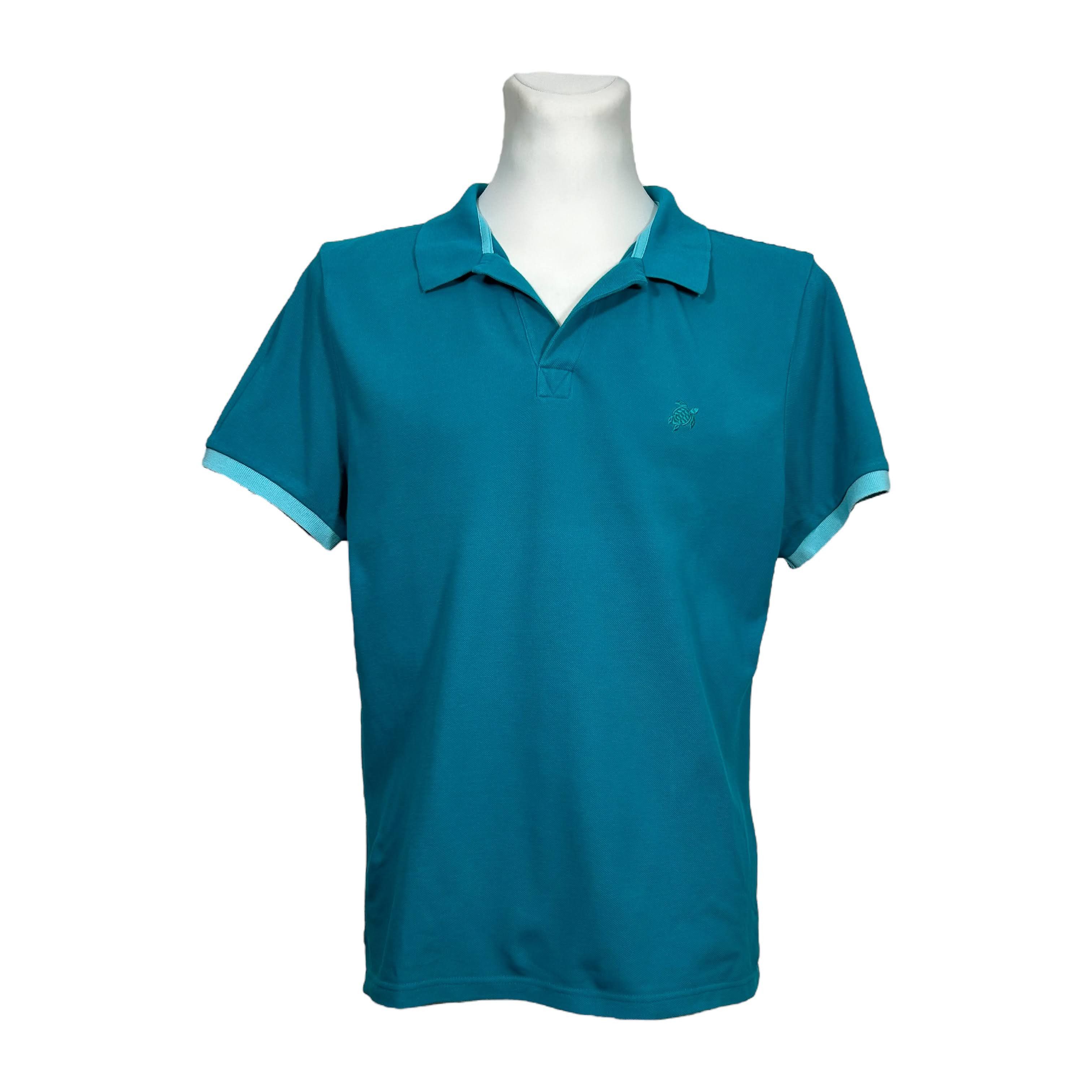 Vilebrequin Vilebrequin Aqua Blue Tortoise Embroidered Polo Large Size US L / EU 52-54 / 3 - 1 Thumbnail