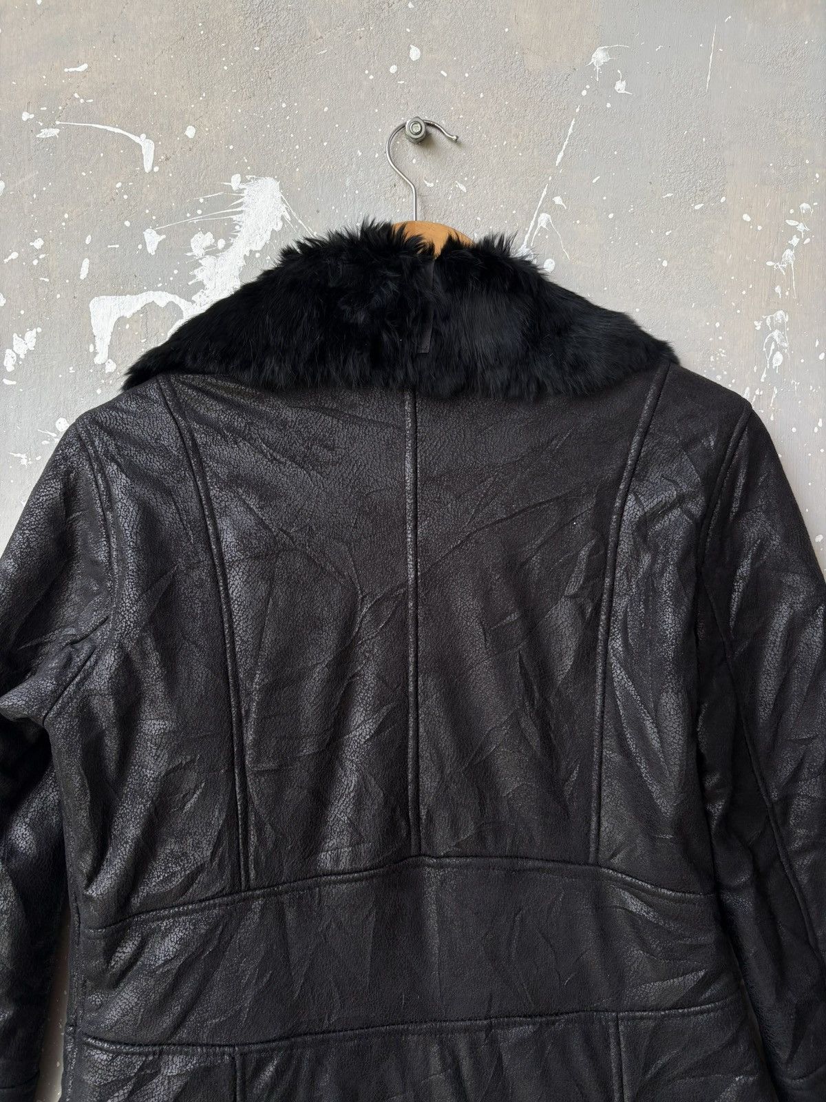 Japanese Brand Malibu Designs Rabbit Fur Lined Coat Asymmetrical Zip Gothic Size US M / EU 48-50 / 2 - 7 Thumbnail