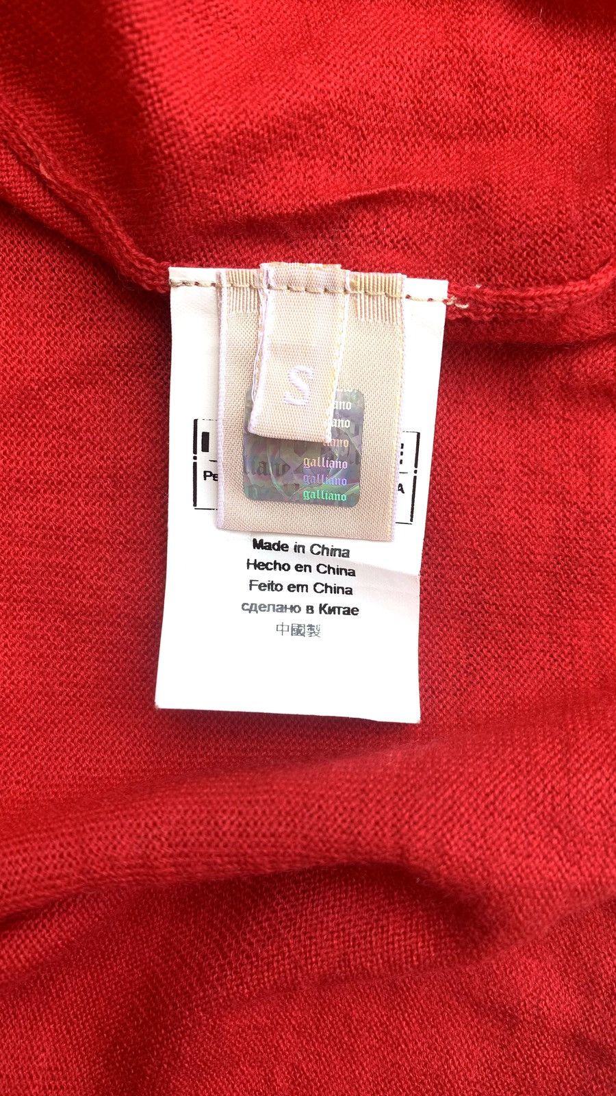 John Galliano John Galliano Red Cardigan Newspaper Print Provocateur Size S / US 4 / IT 40 - 6 Thumbnail