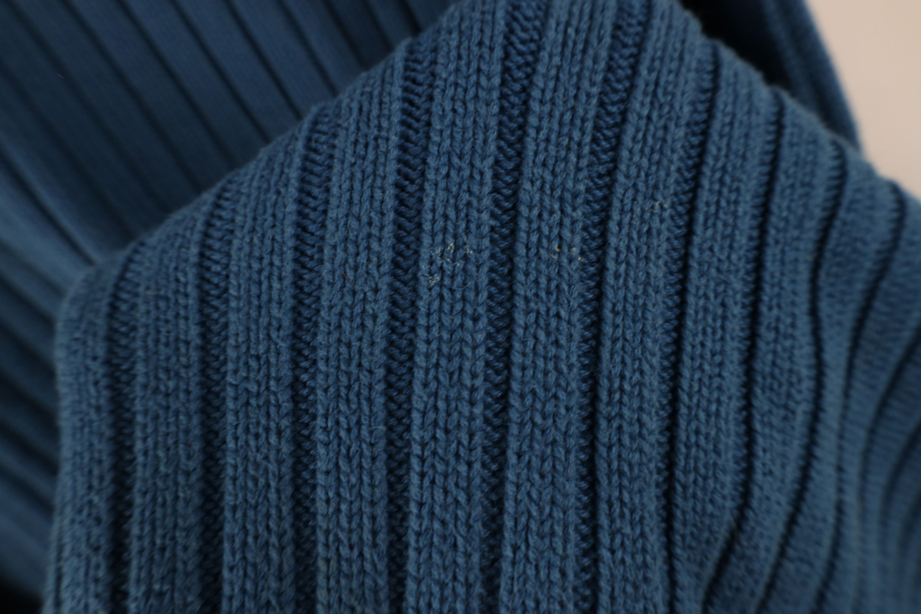 Vintage Vintage 90s Streetwear Cotton Ribbed Knit Sweater Blue Size US M / EU 48-50 / 2 - 5 Thumbnail