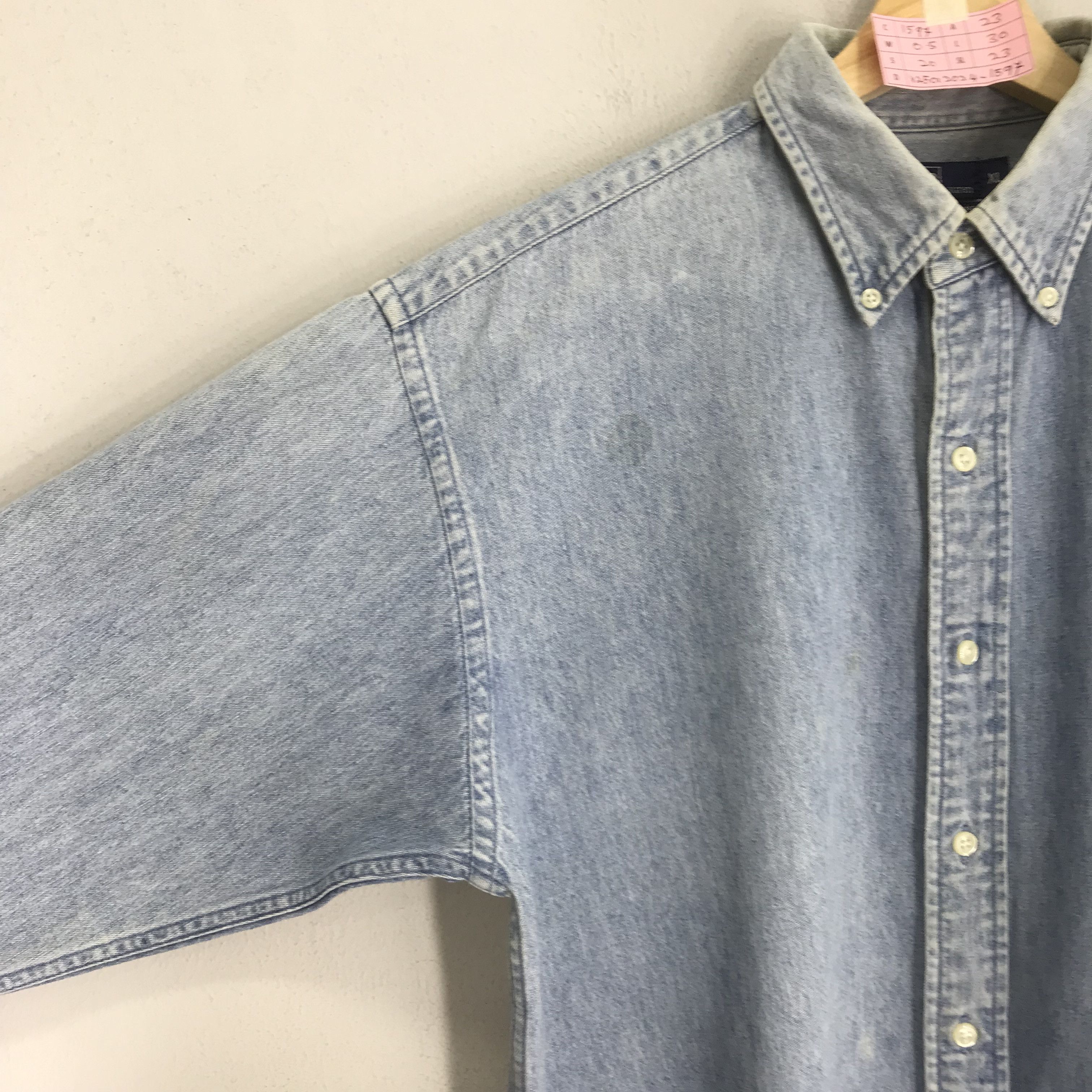 Polo Ralph Lauren × Vintage Vintage 90s Polo Ralph Lauren Small Pony Denim Jeans Shirt Size US L / EU 52-54 / 3 - 4 Thumbnail