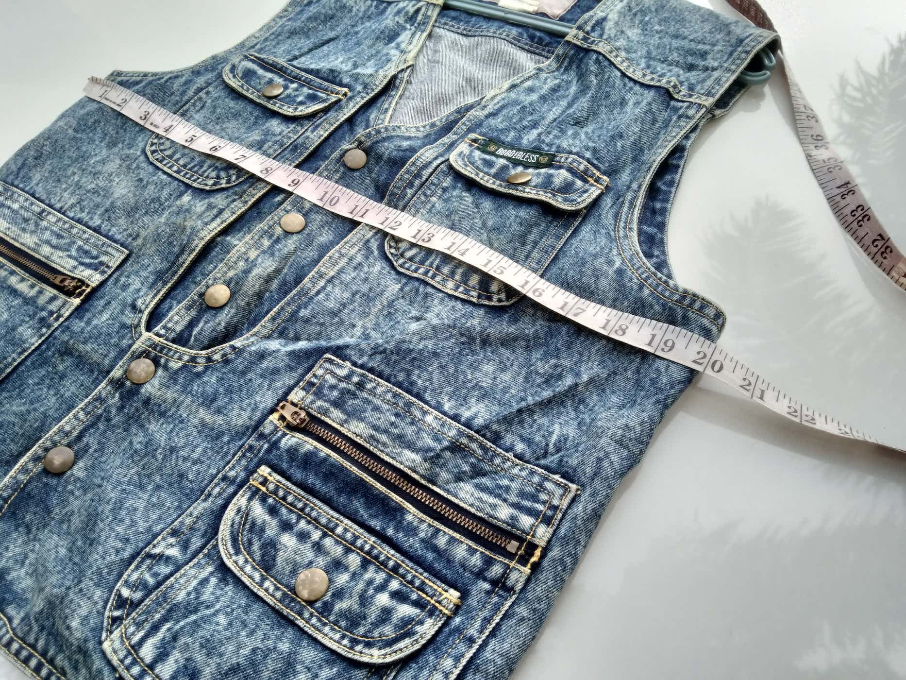 Japanese Brand BORDERLESS DENIM VEST JACKET Size US M / EU 48-50 / 2 - 11 Thumbnail