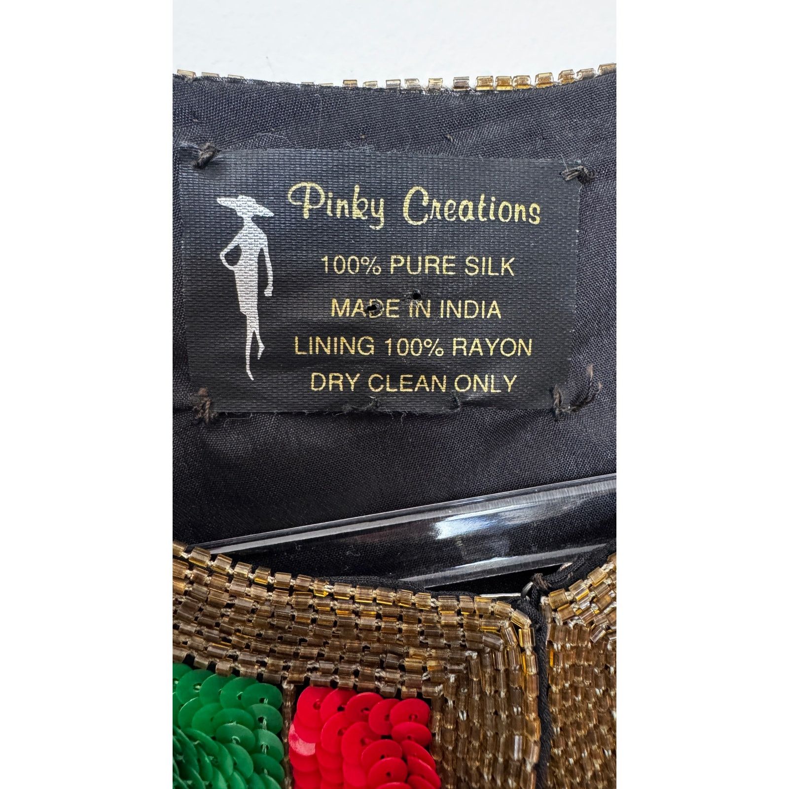 Vintage 1980s Pinky Creations Silk Sequin Jacket Black Medium Size M / US 6-8 / IT 42-44 - 17 Thumbnail