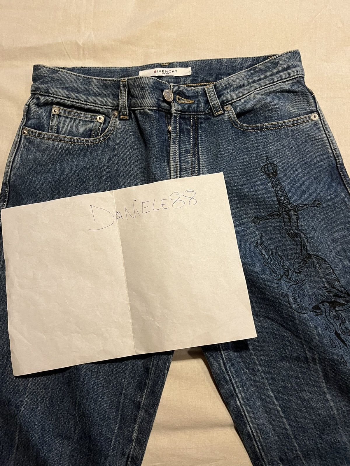 Givenchy Givenchy straight leg print denim pans. Size US 28 / EU 44 - 14 Thumbnail