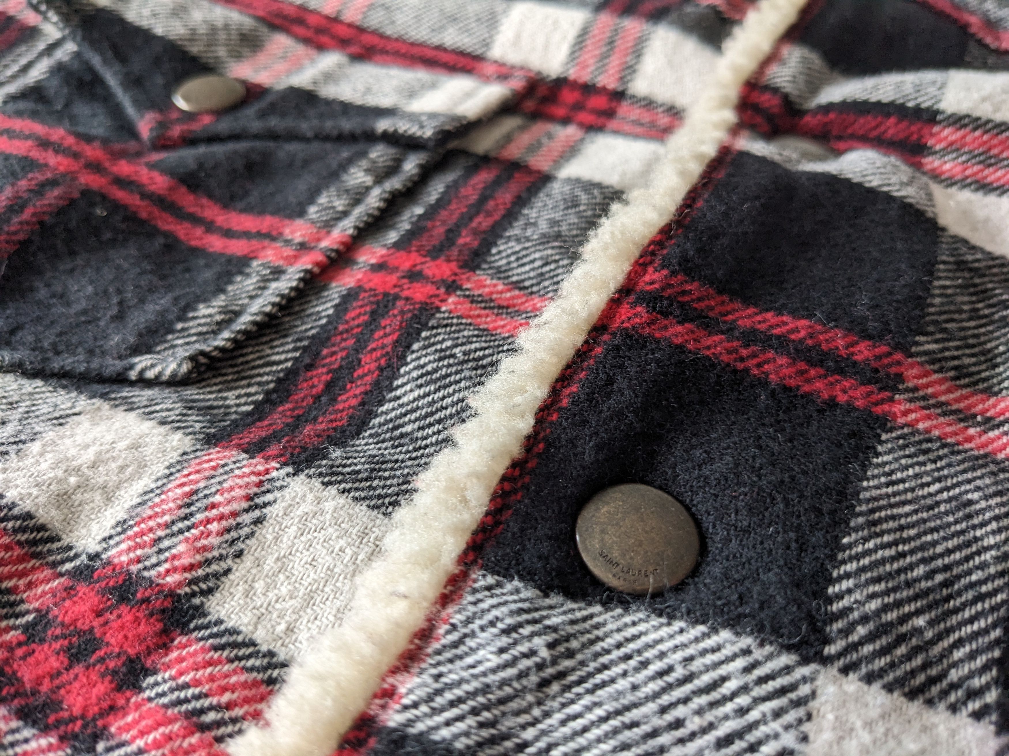 Saint Laurent Paris Saint Laurent Sherpa Lined Western Overshirt Jacket Size US S / EU 44-46 / 1 - 9 Thumbnail