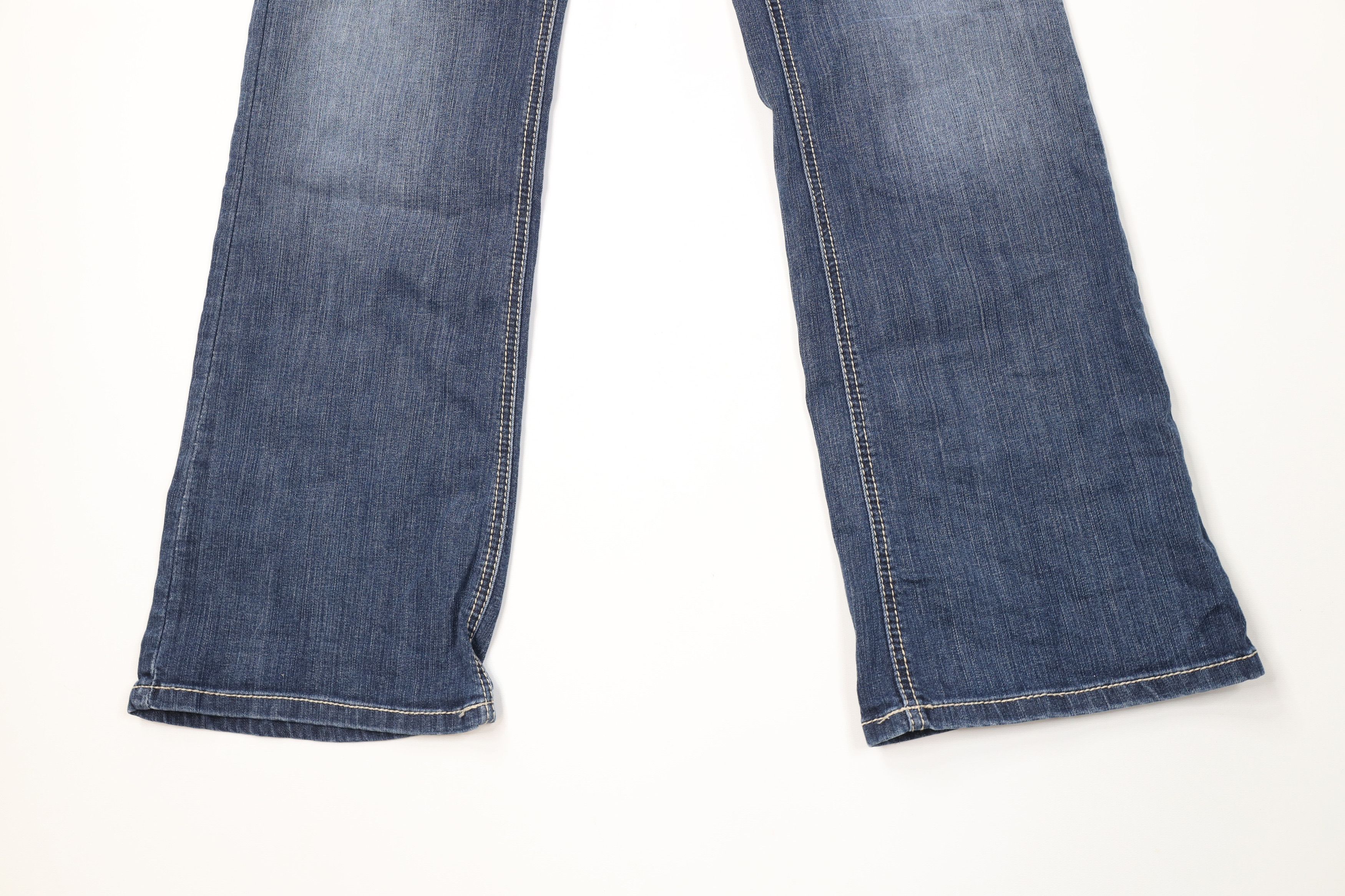 Ariat Ariat Real Thick Stitch Stretch Flared Wide Leg Denim Jeans Size 32" / US 10 / IT 46 - 4 Thumbnail
